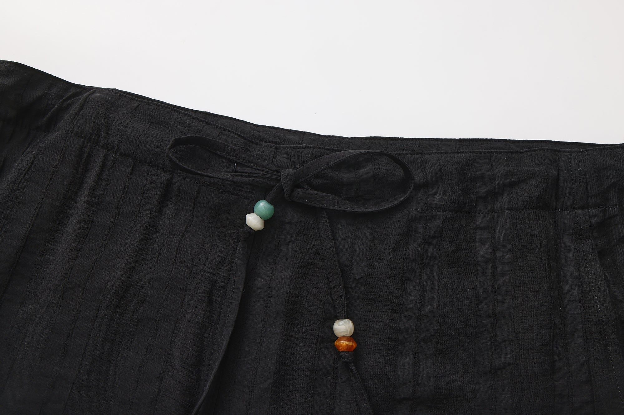 VERSION9 Beaded Drawstring Wide-Leg Pants