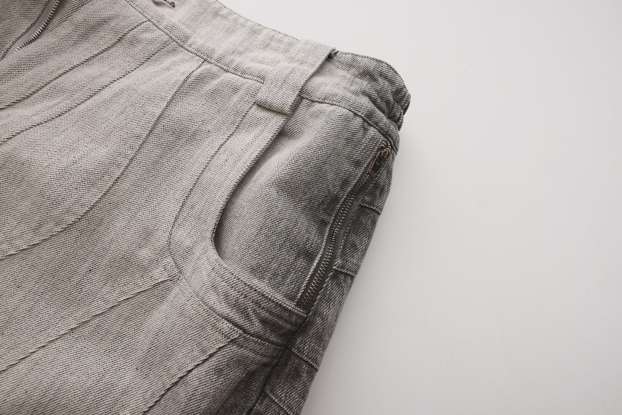 VANN VALRENCE Curved Panel Gradient Washed Flared Jeans, premium urban and streetwear designers apparel on PROJECTISR.com, VANN VALRENCE