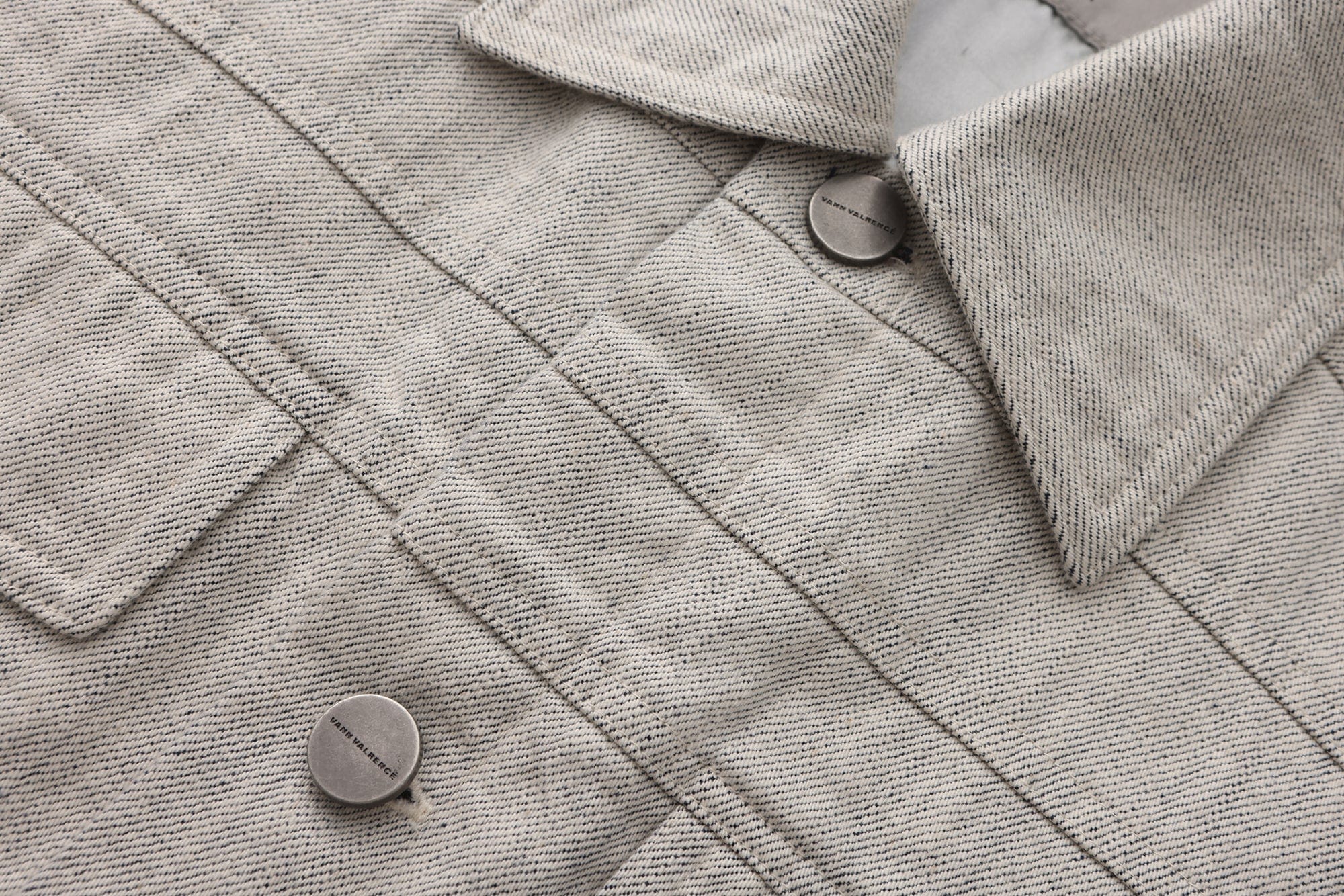 VANN VALRENCE Structured Panel Gradient Sleeve Washed Denim Jacket, premium urban and streetwear designers apparel on PROJECTISR.com, VANN VALRENCE