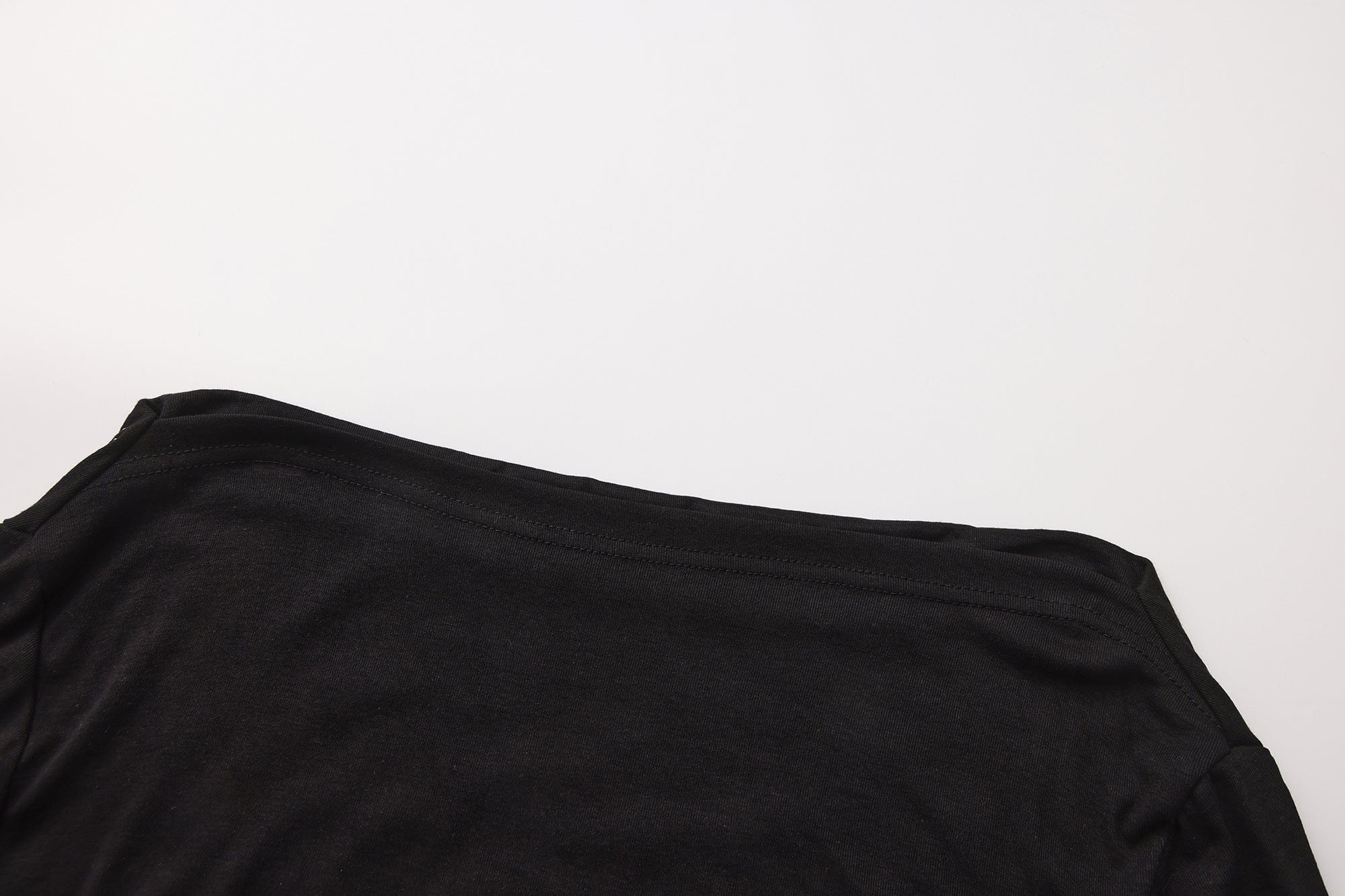 FAYCHUI Cowl Neck Pearl-Studded Long Sleeve Tee