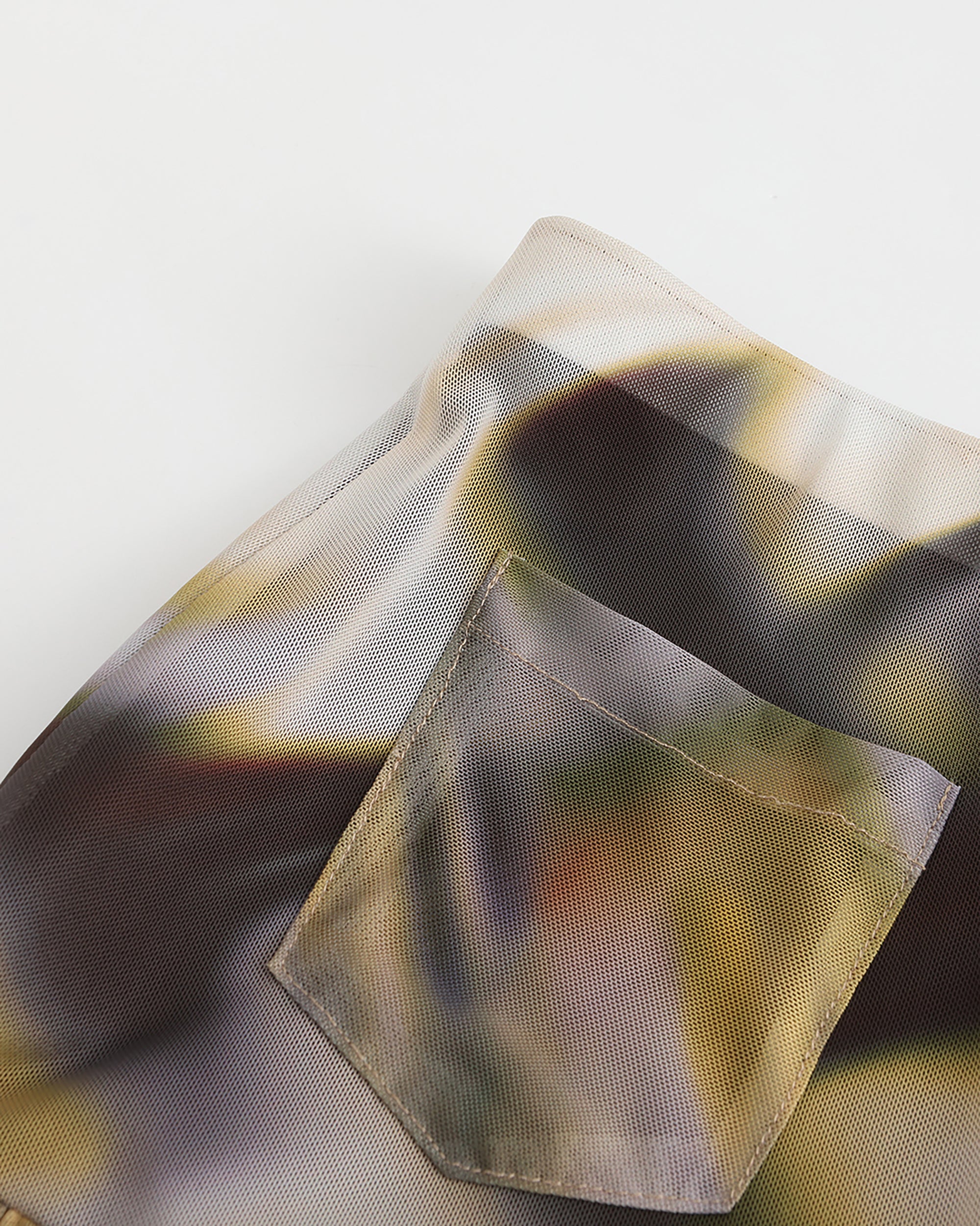 JIUWU PARK Blurred Print Gathered Maxi Skirt