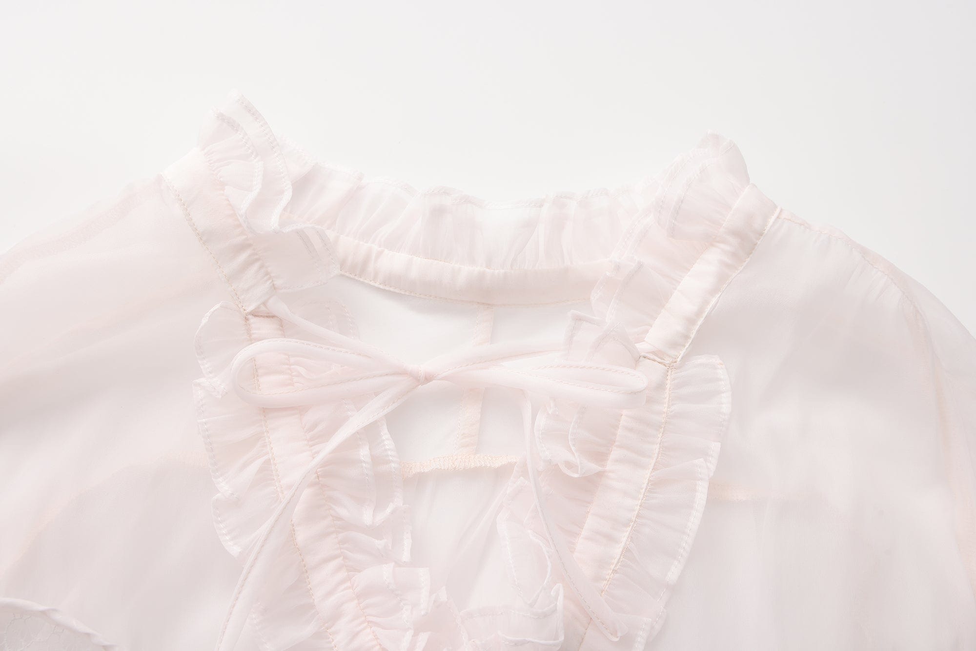 FAYCHUI Sheer Butterfly-Paneled Lace Shirt