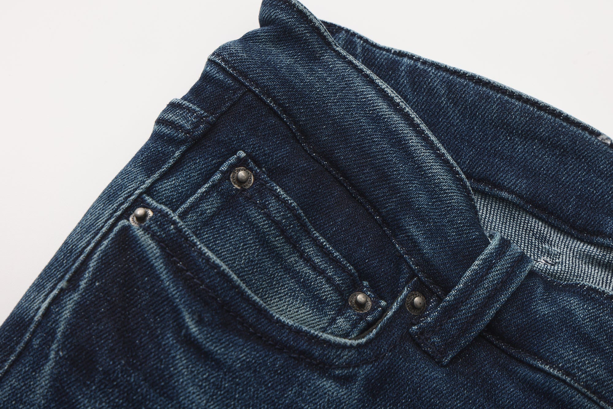 FAYCHUI Hip Pad Diamond Letter Jeans
