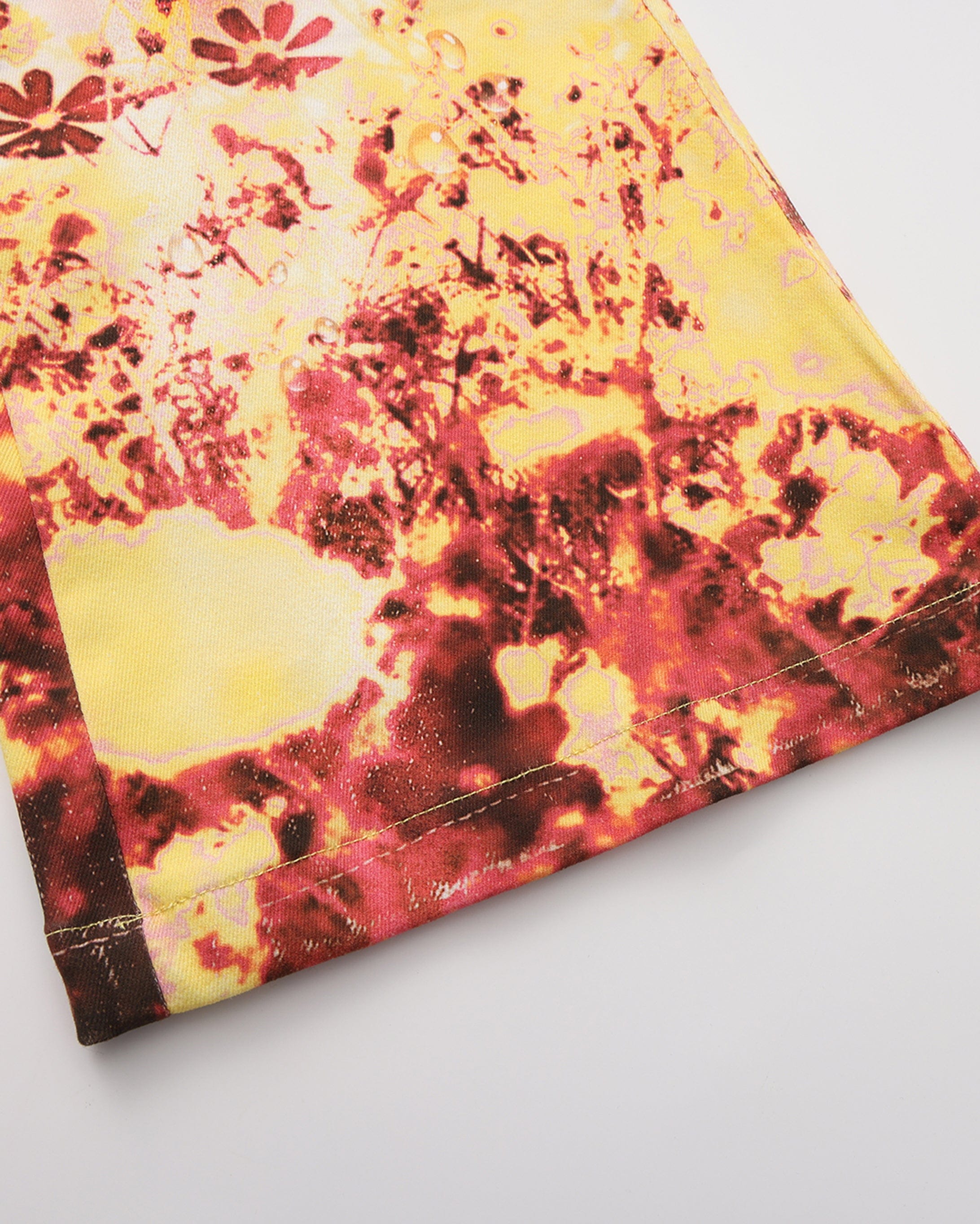 FAYCHUI Gradient Floral Full-Print Flared Pants