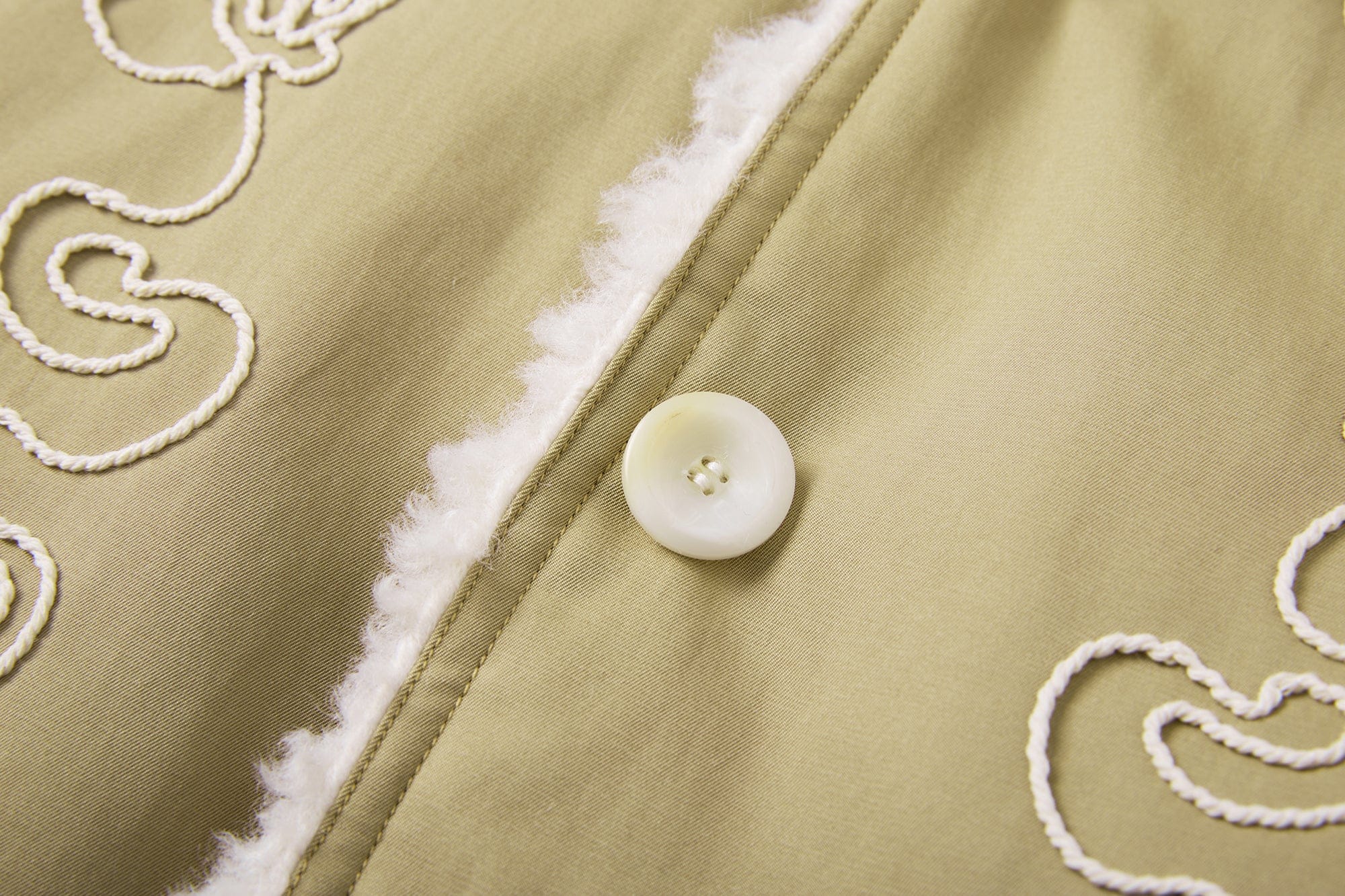 SAME FLOW Reversible Embroidered Fleece-Lined Jacket