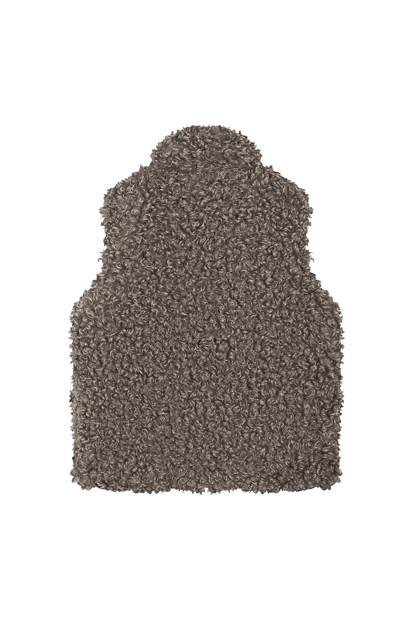 SAME FLOW Curly Faux Shearling Toggle Vest