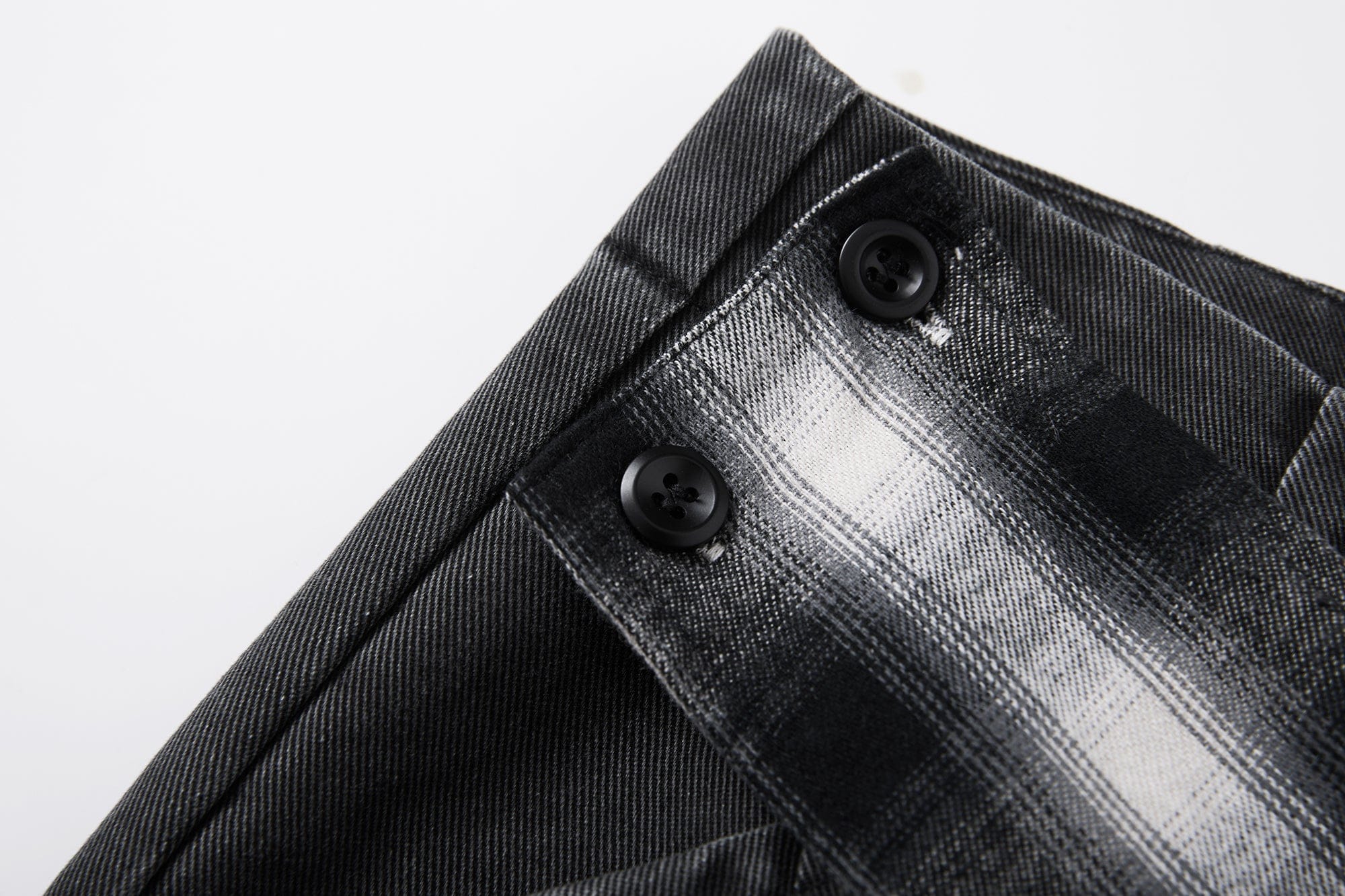 SAME FLOW Plaid Belt Pleated Wide-Leg Pants