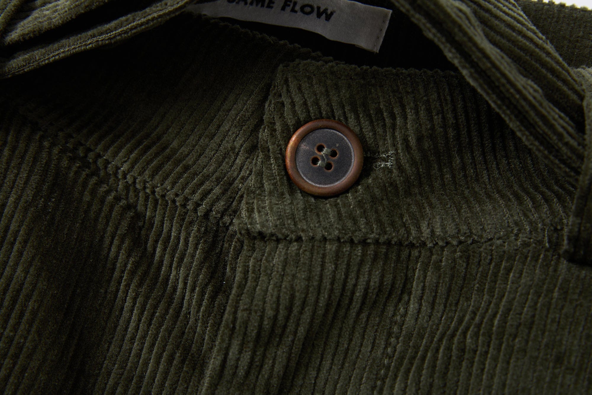 SAME FLOW Pleated Belted Corduroy Culotte Pants