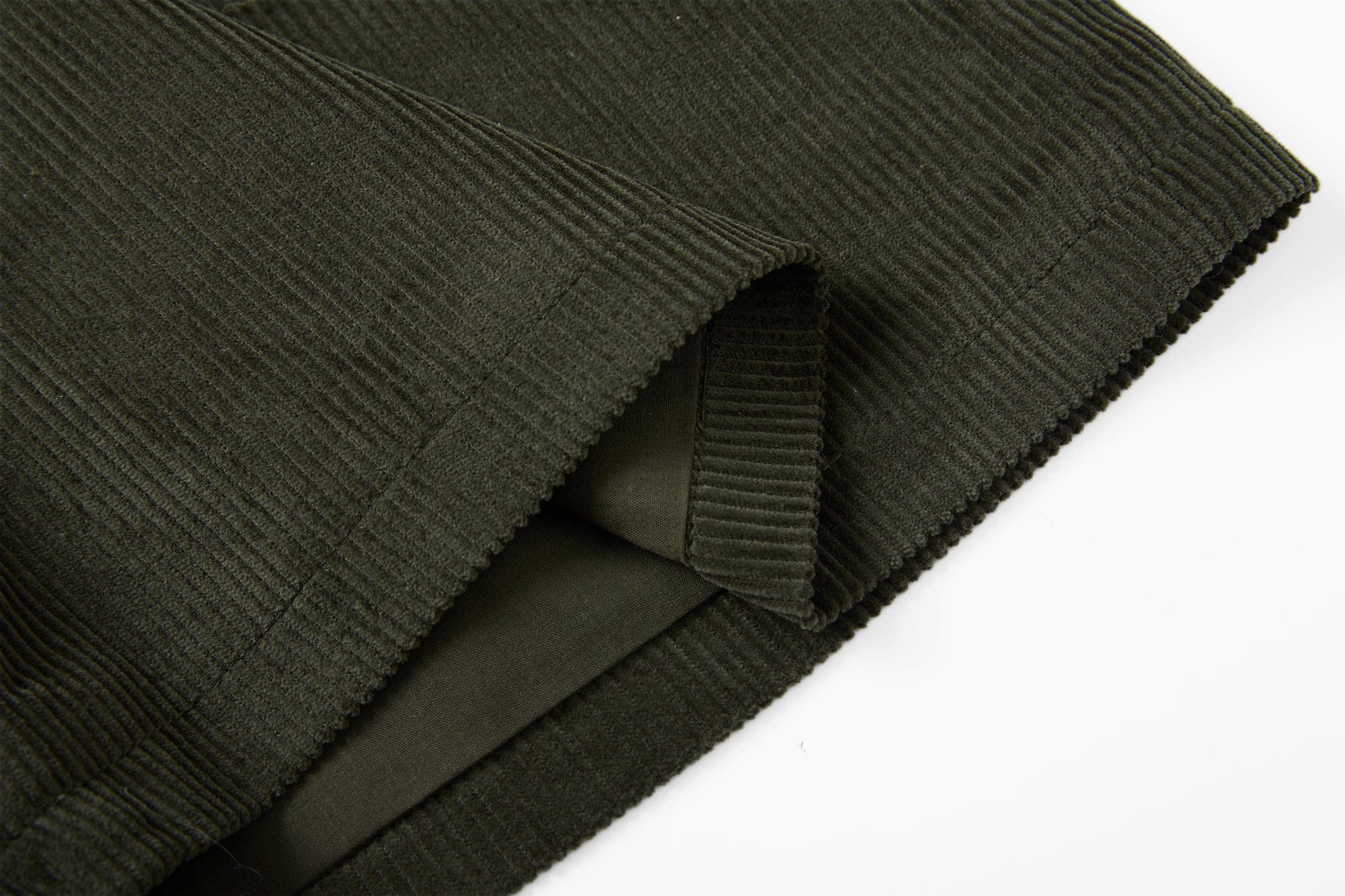 SAME FLOW Pleated Belted Corduroy Culotte Pants