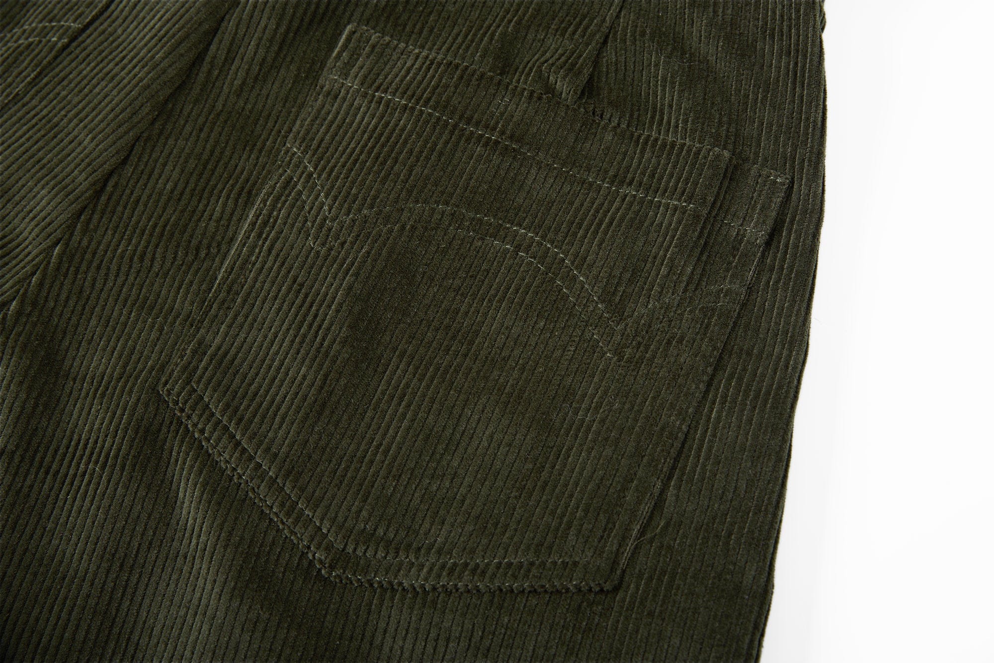 SAME FLOW Pleated Belted Corduroy Culotte Pants