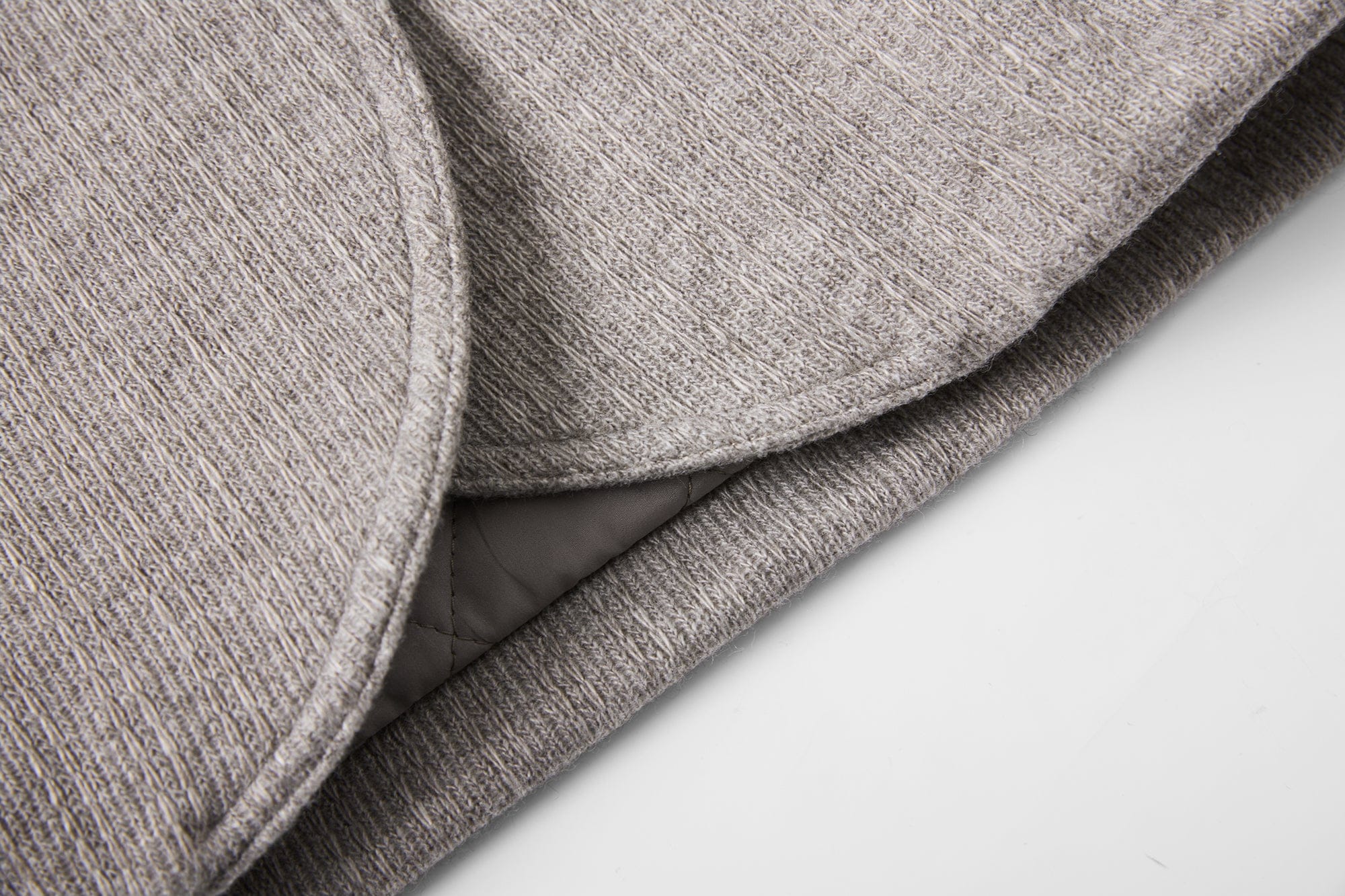 SAME FLOW Asym Faux Fur Trim Paneled Jacket