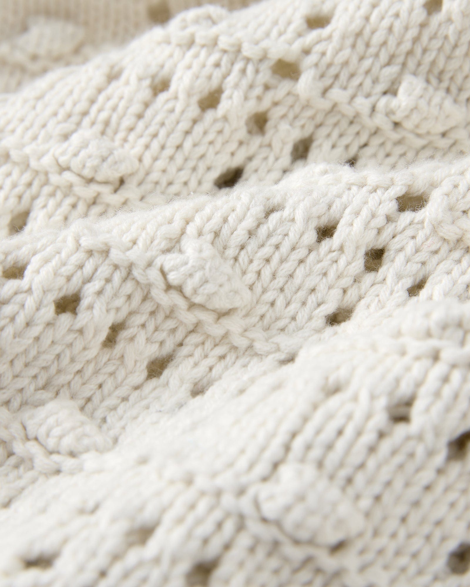 SAME FLOW Hollow Woven Bubble Knit Cardigan