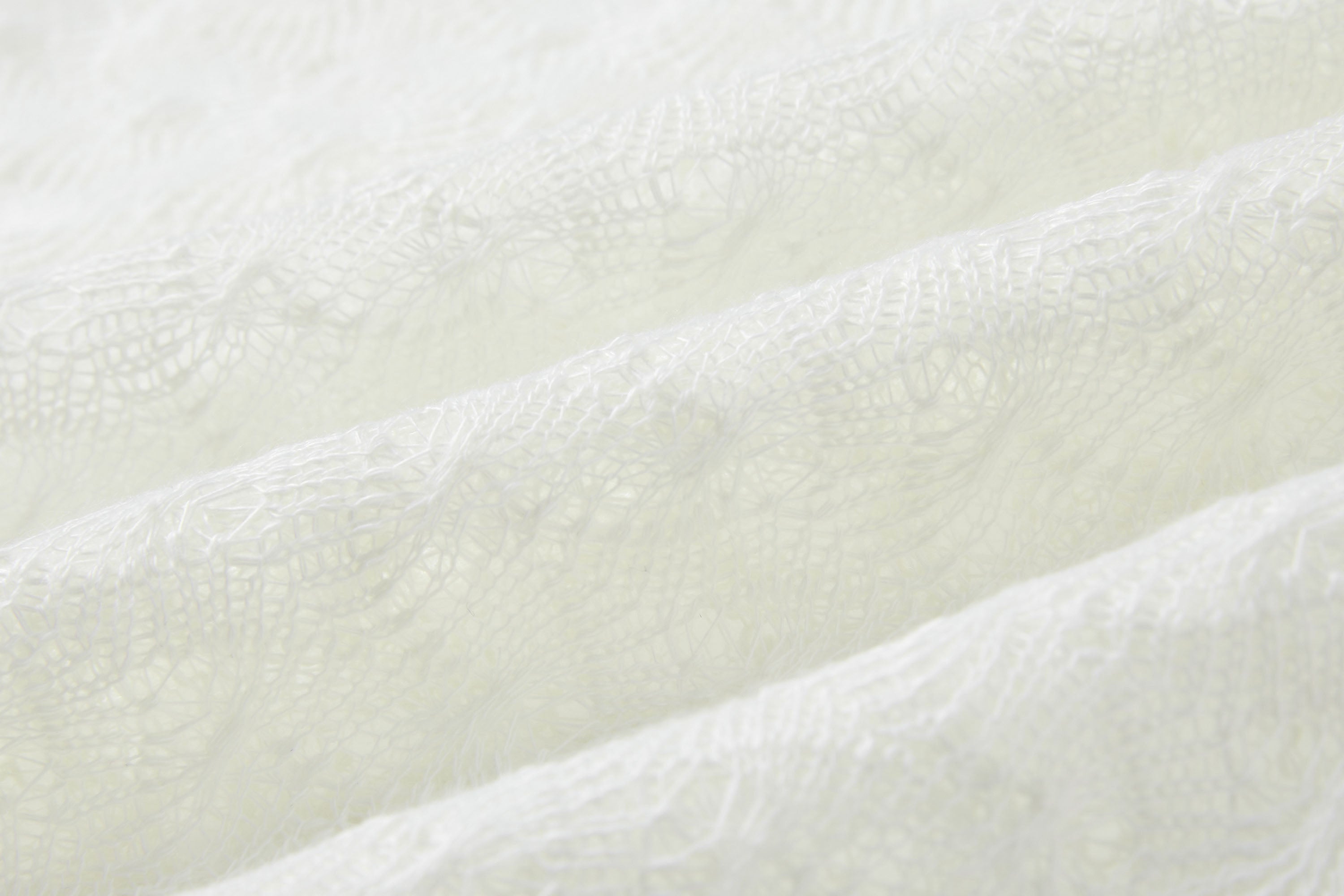 SAME FLOW Sheer Foldover Knit Top