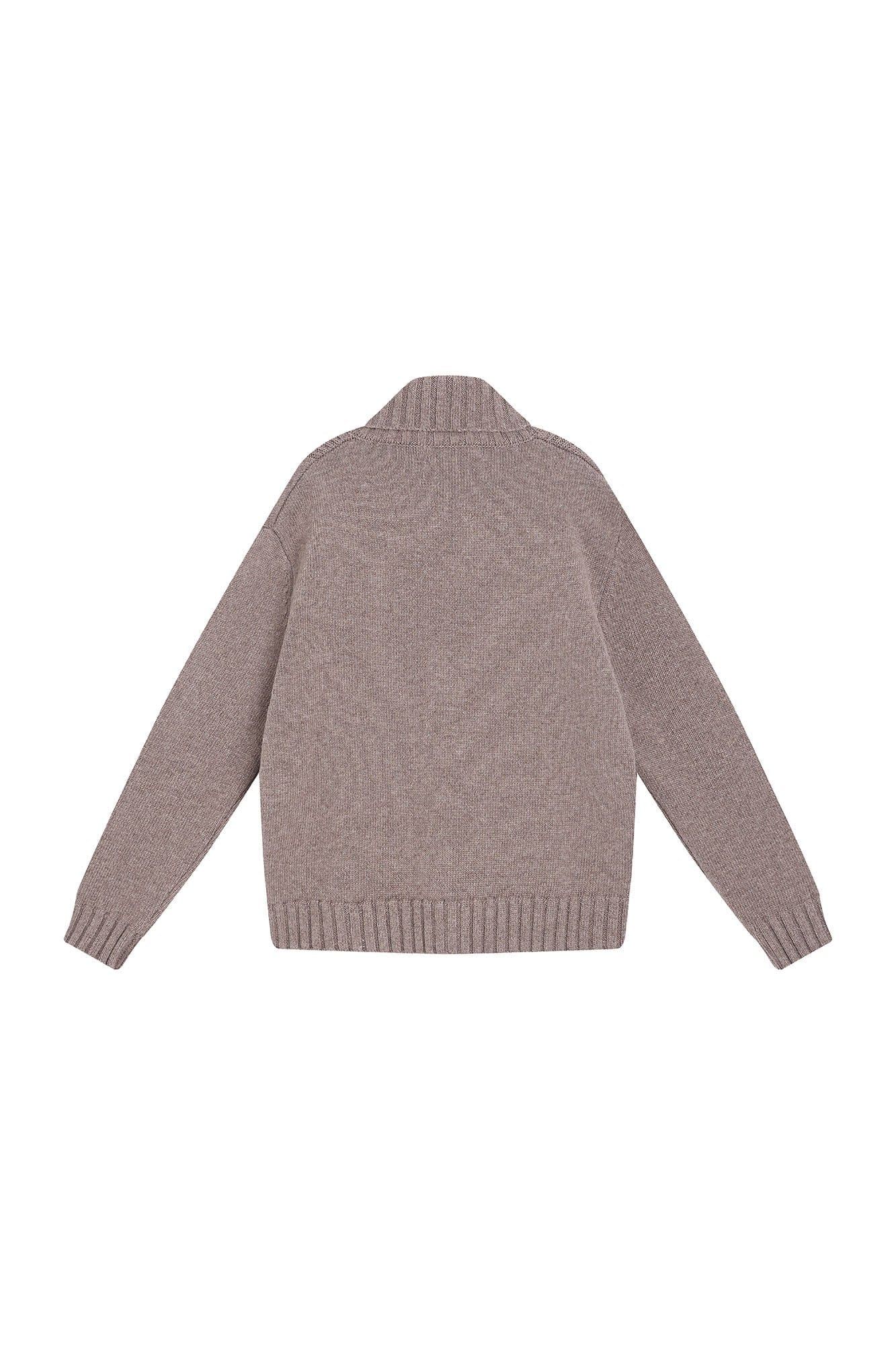 SAME FLOW Argyle Embroidered Shawl-Collar Cardigan