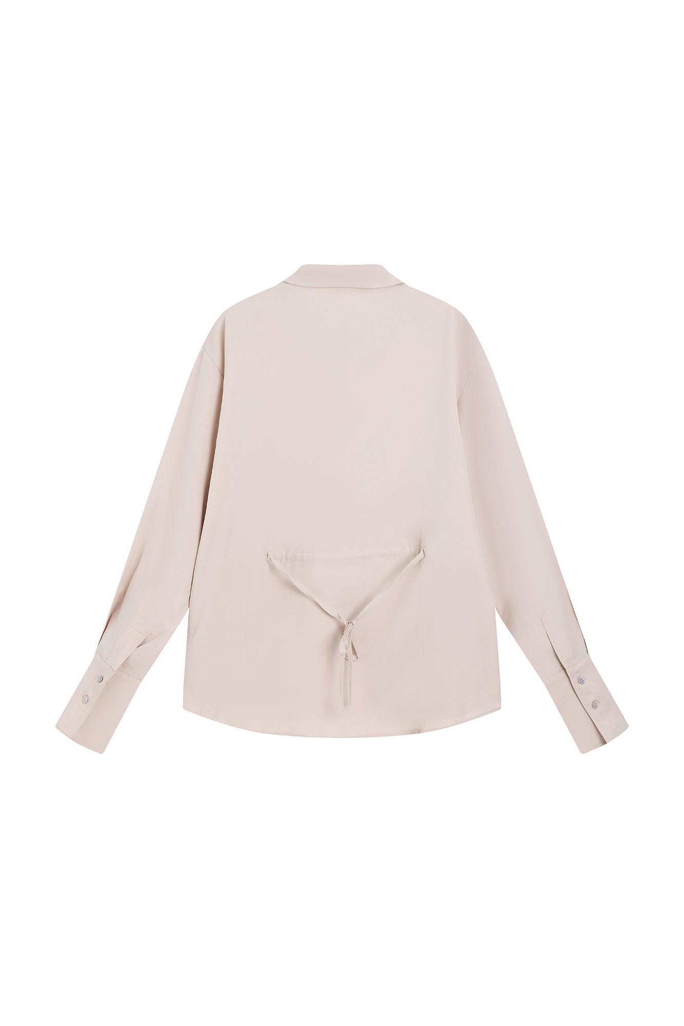 SAME FLOW Floral Embroidered Back-Drawstring Shirt