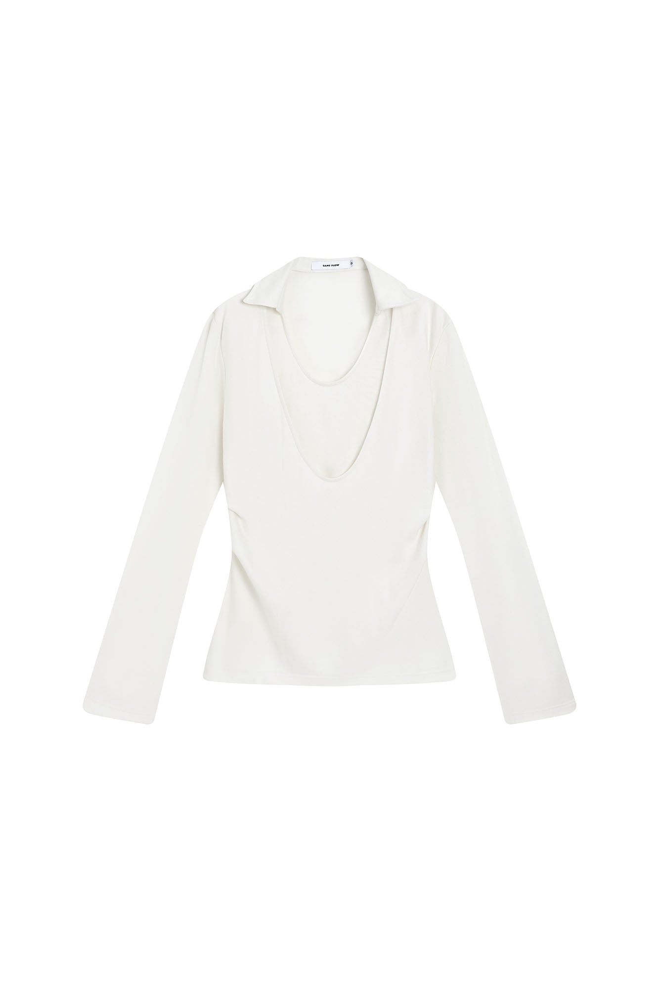 SAME FLOW Modern Double-Layered Long-Sleeve Tee