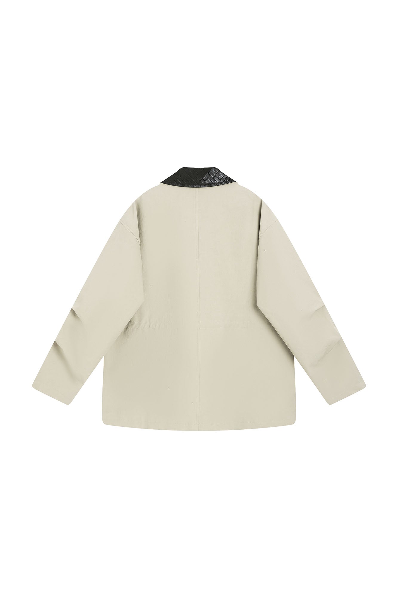 SAME FLOW Woven PU Collar Drawstring Jacket