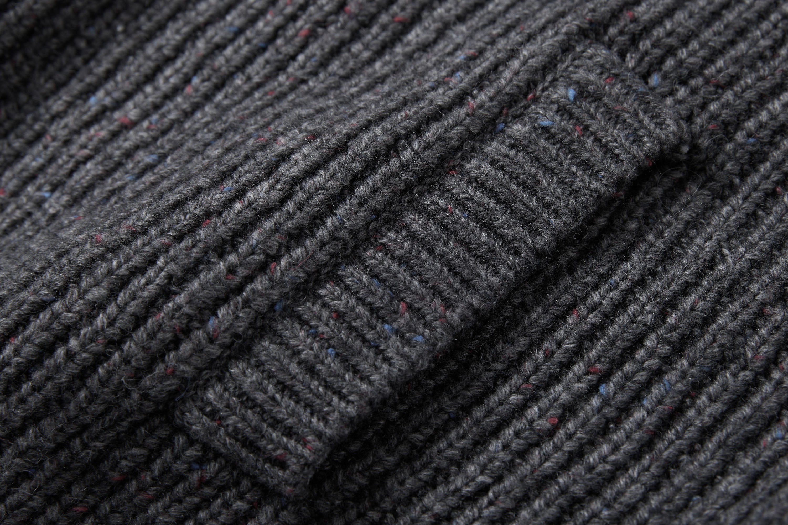 SAME FLOW Ribbed Oversized Polo Zip-Up Cardigan