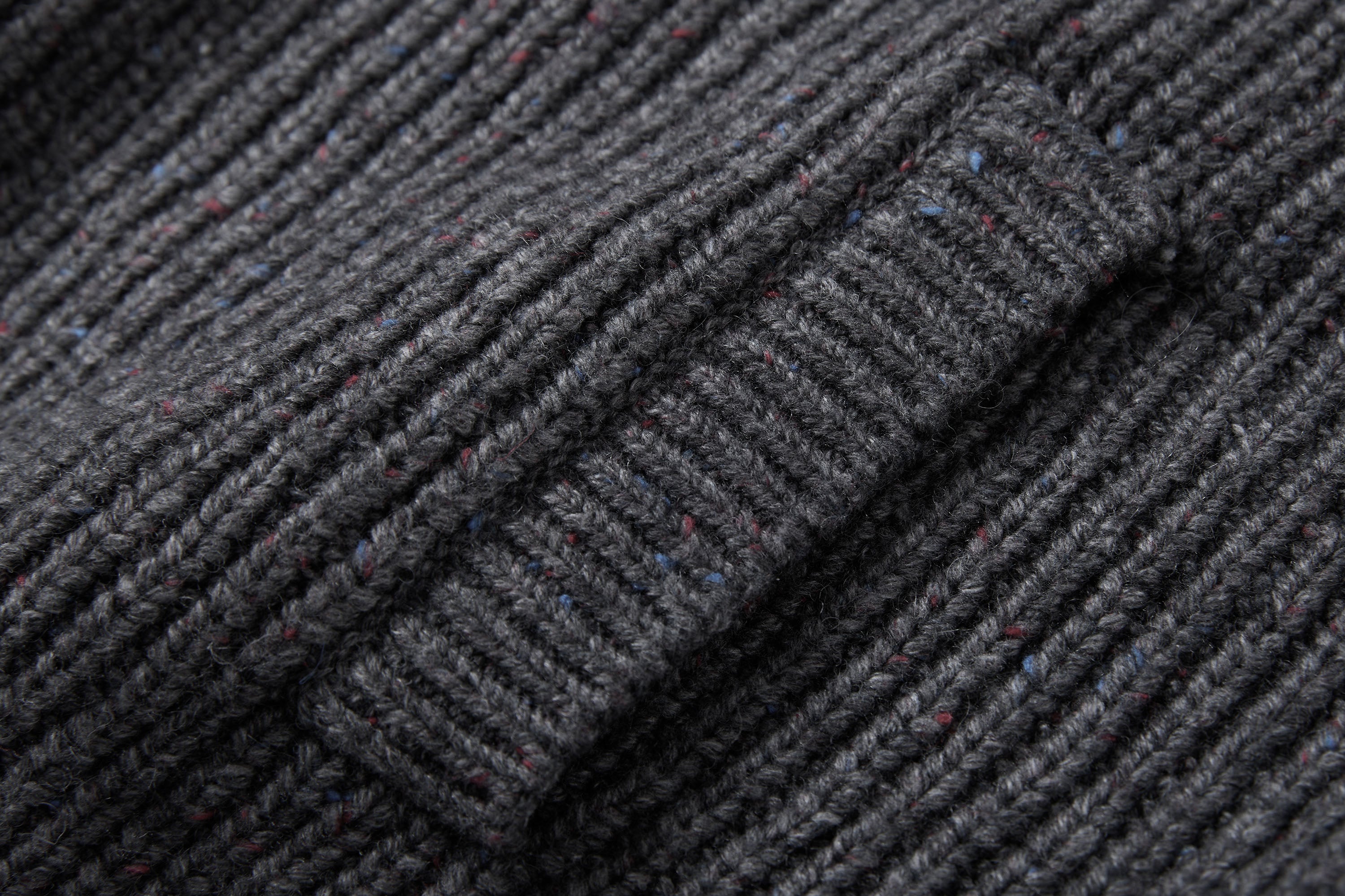 SAME FLOW Ribbed Oversized Polo Zip-Up Cardigan