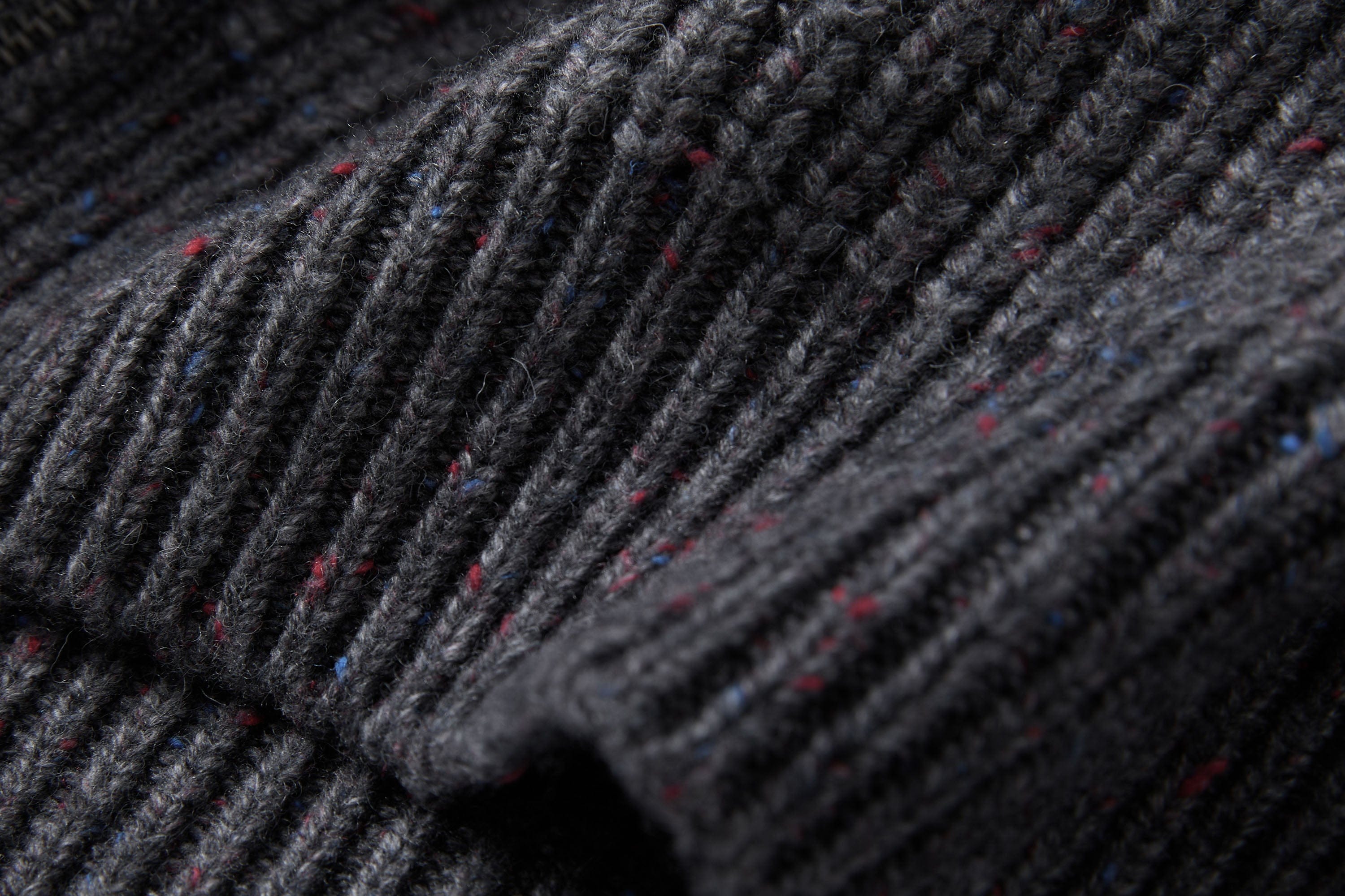 SAME FLOW Ribbed Oversized Polo Zip-Up Cardigan
