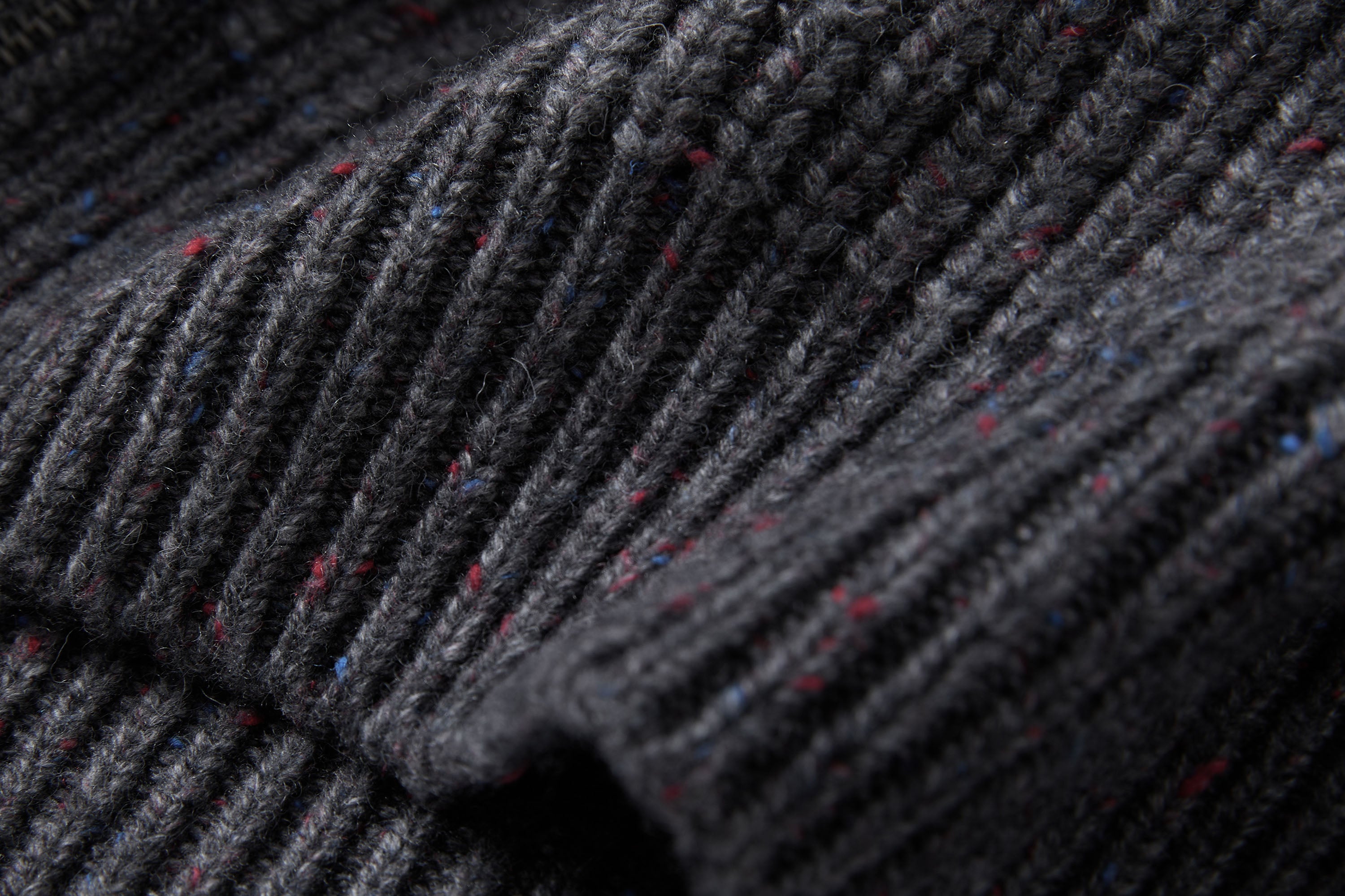 SAME FLOW Ribbed Oversized Polo Zip-Up Cardigan