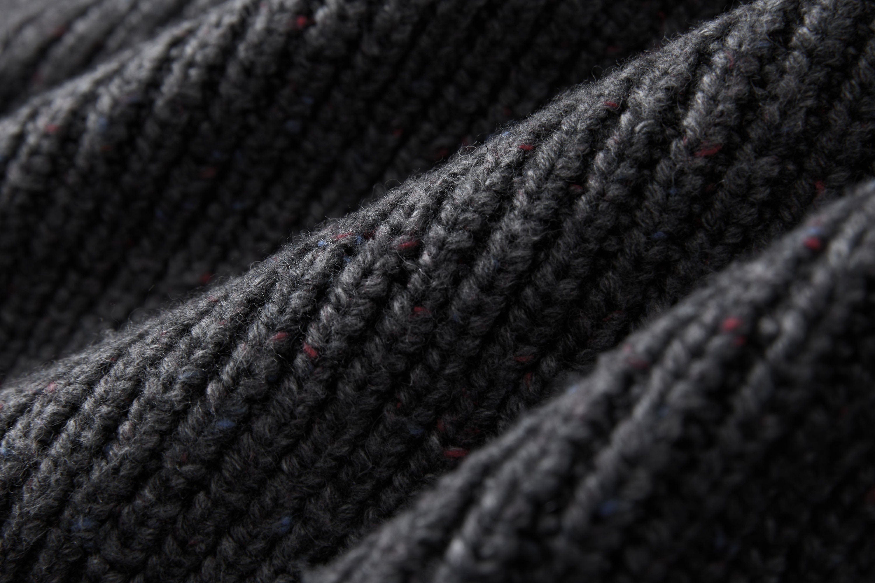 SAME FLOW Ribbed Oversized Polo Zip-Up Cardigan