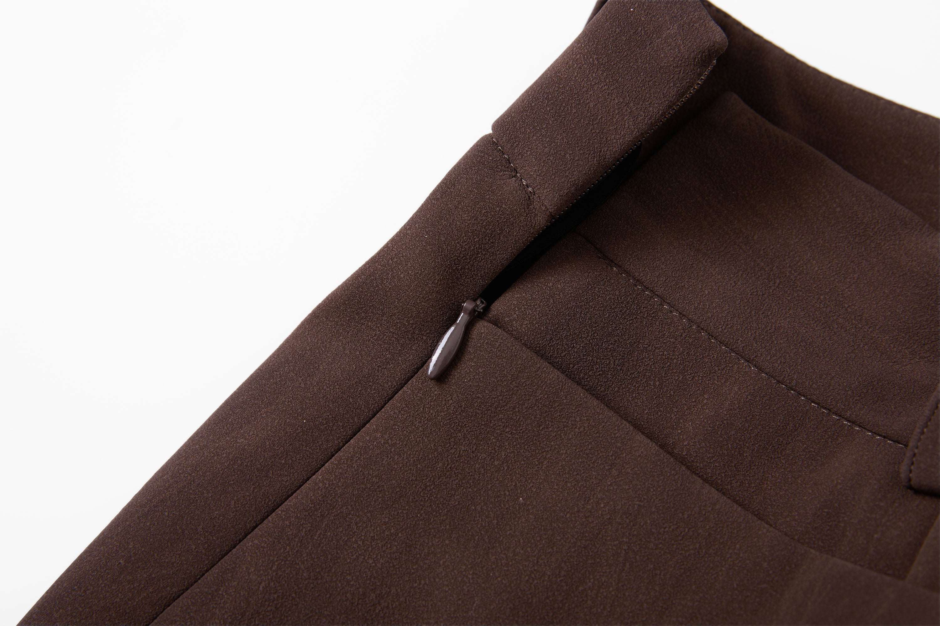 SAME FLOW Faux Suede Wrap-Panel Mini Skirt