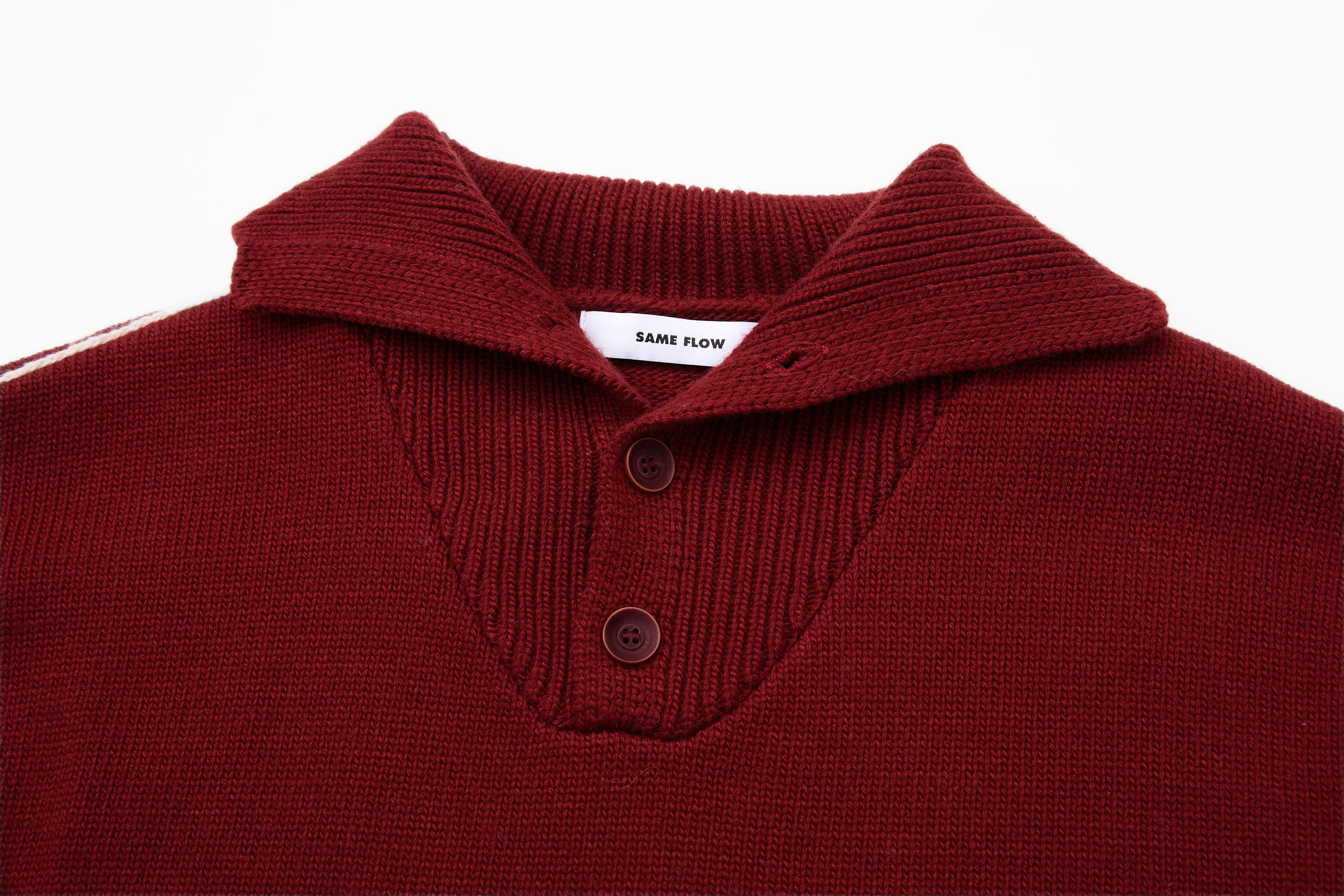 SAME FLOW Retro Jacquard Sleeve Sweater & Shawl Set