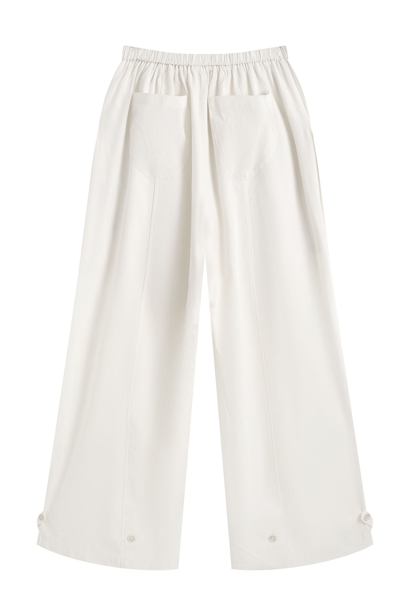 SAME FLOW Crinkled Linen-Blend Oversized Drawstring Pants