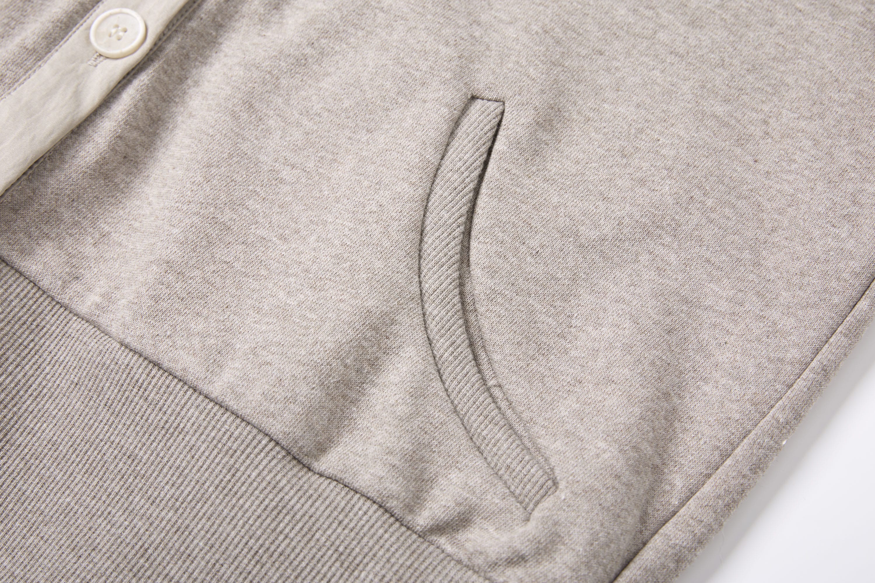 SAME FLOW Modern Cropped Botton-Up Hoodie