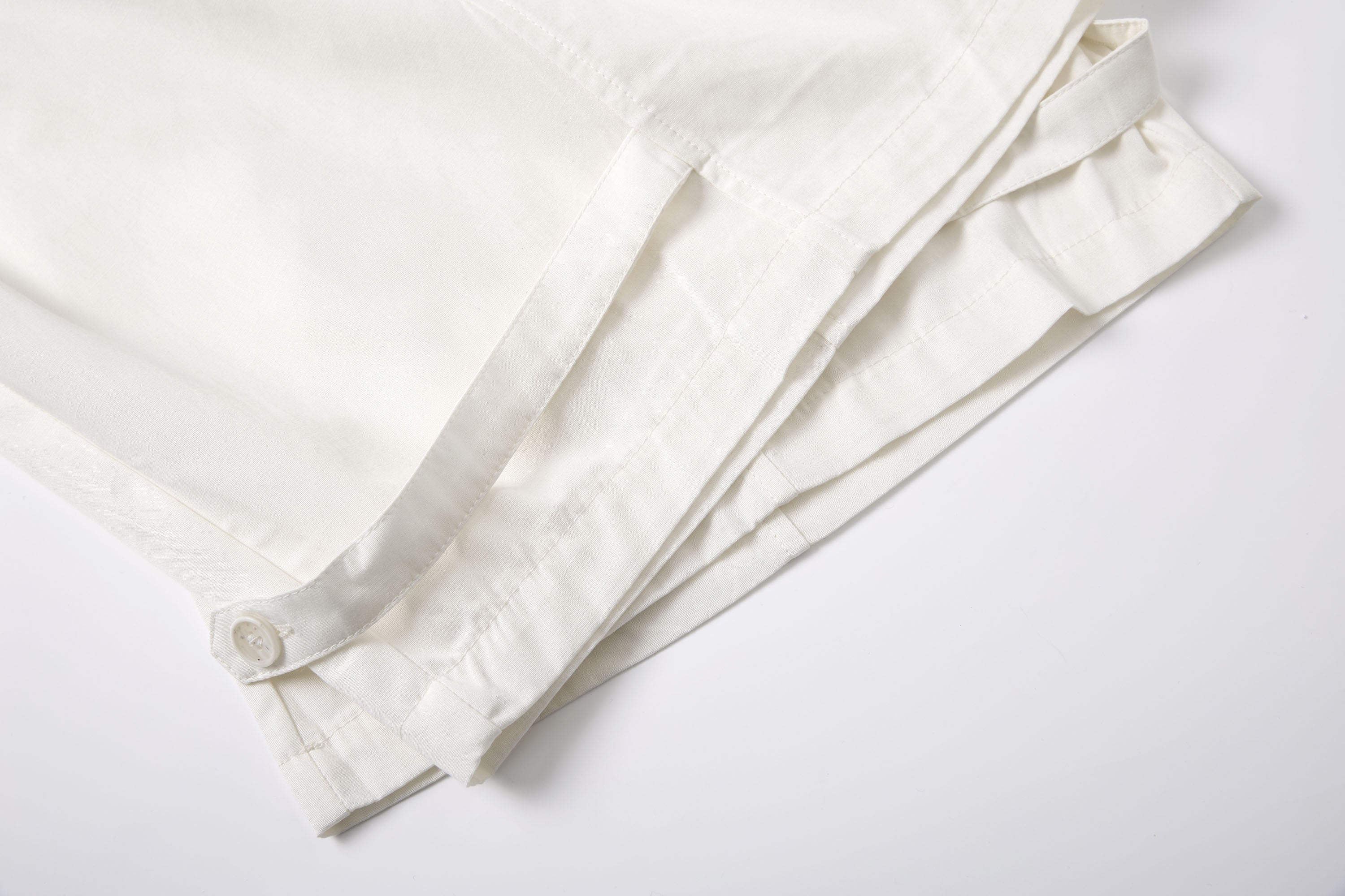 SAME FLOW Crinkled Linen-Blend Oversized Drawstring Pants