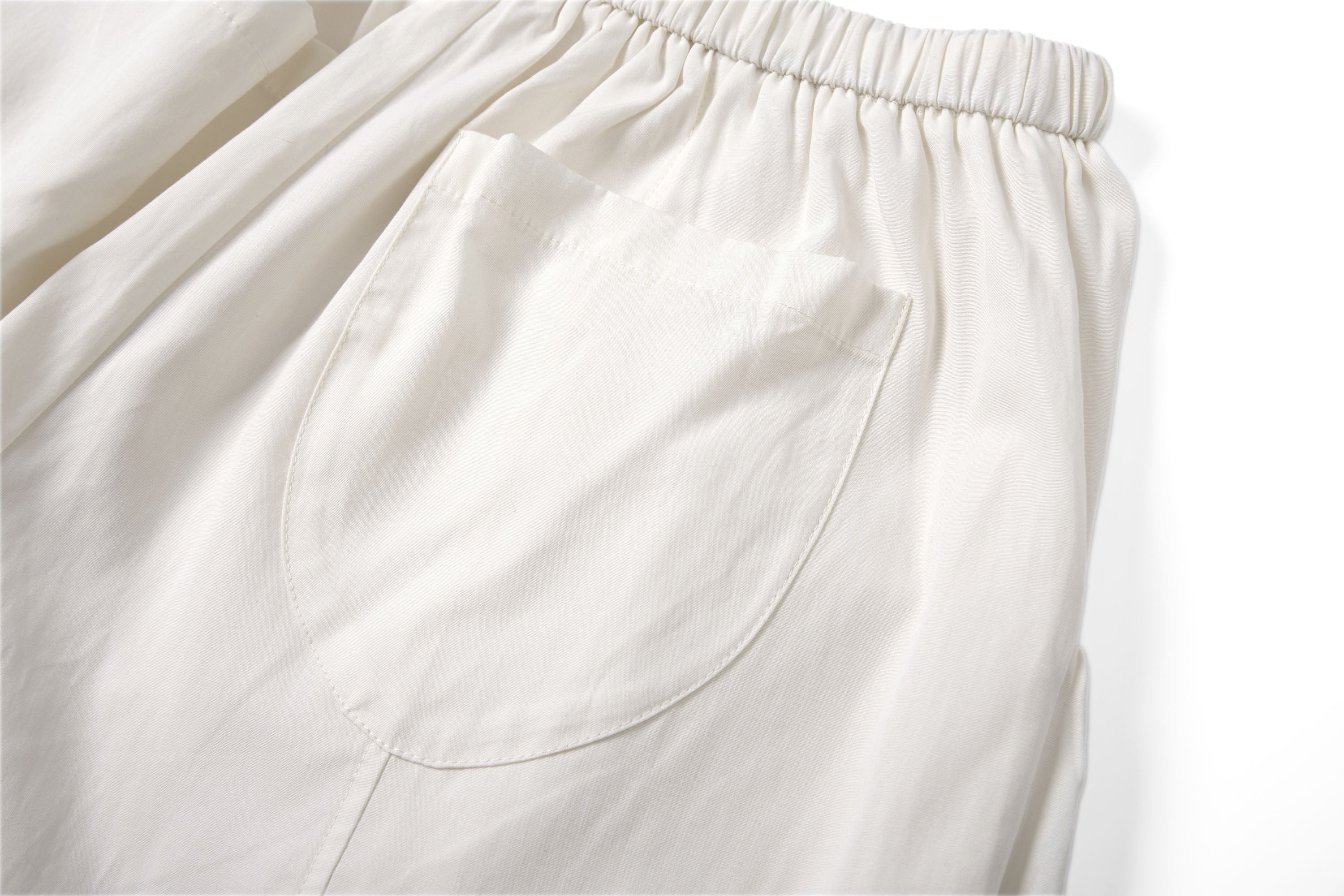 SAME FLOW Crinkled Linen-Blend Oversized Drawstring Pants