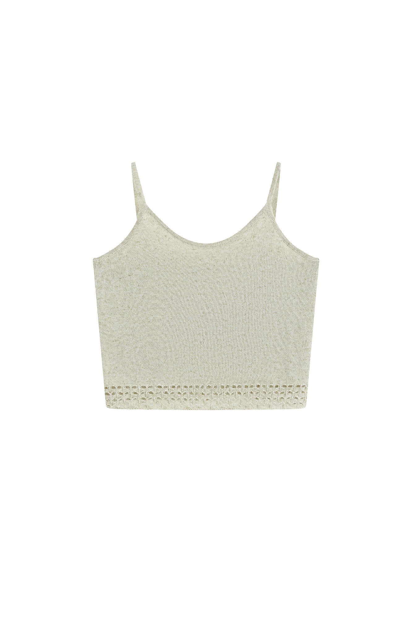 SAME FLOW Open-Knit Cropped Cardigan Set