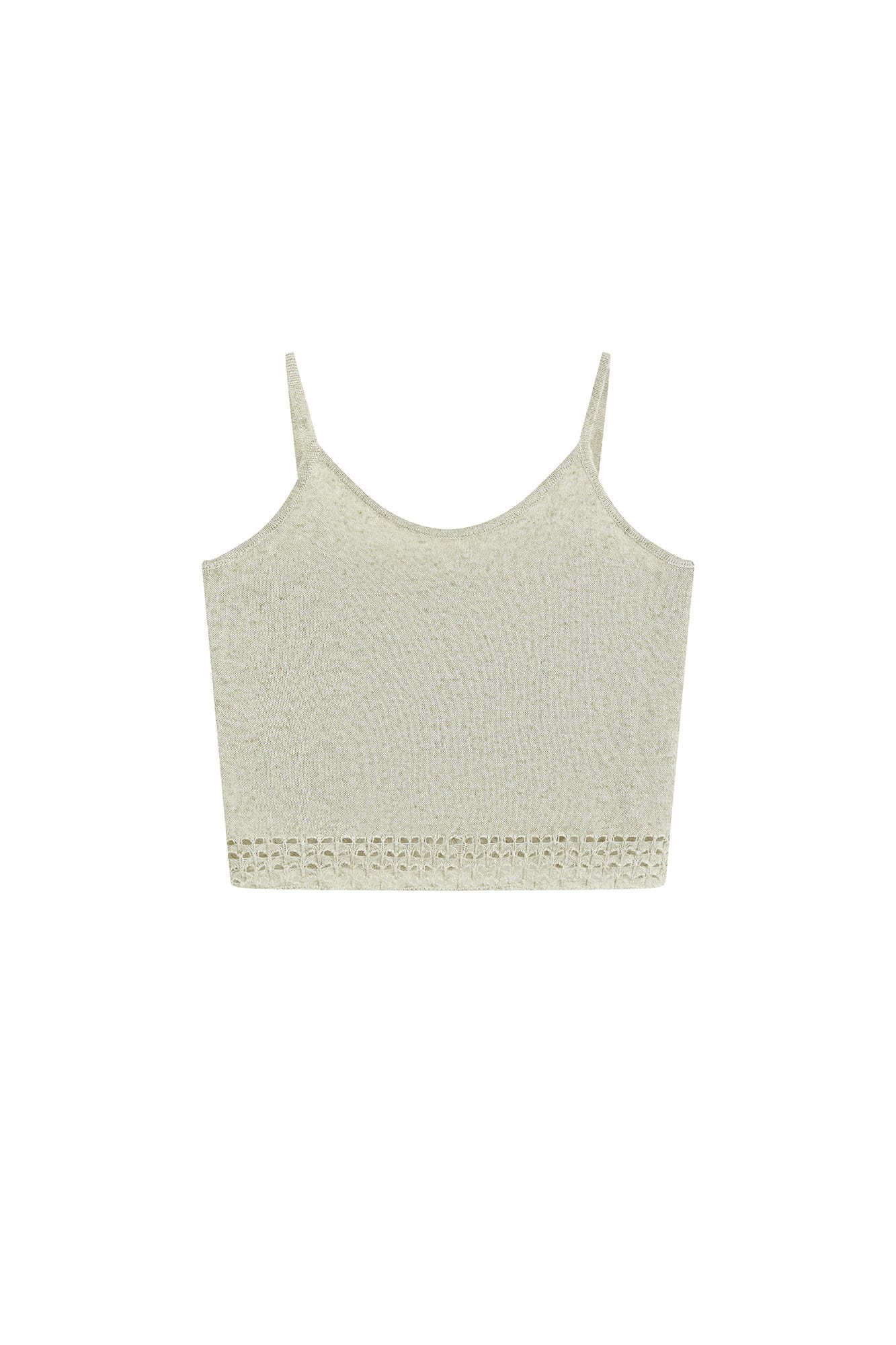 SAME FLOW Open-Knit Cropped Cardigan Set