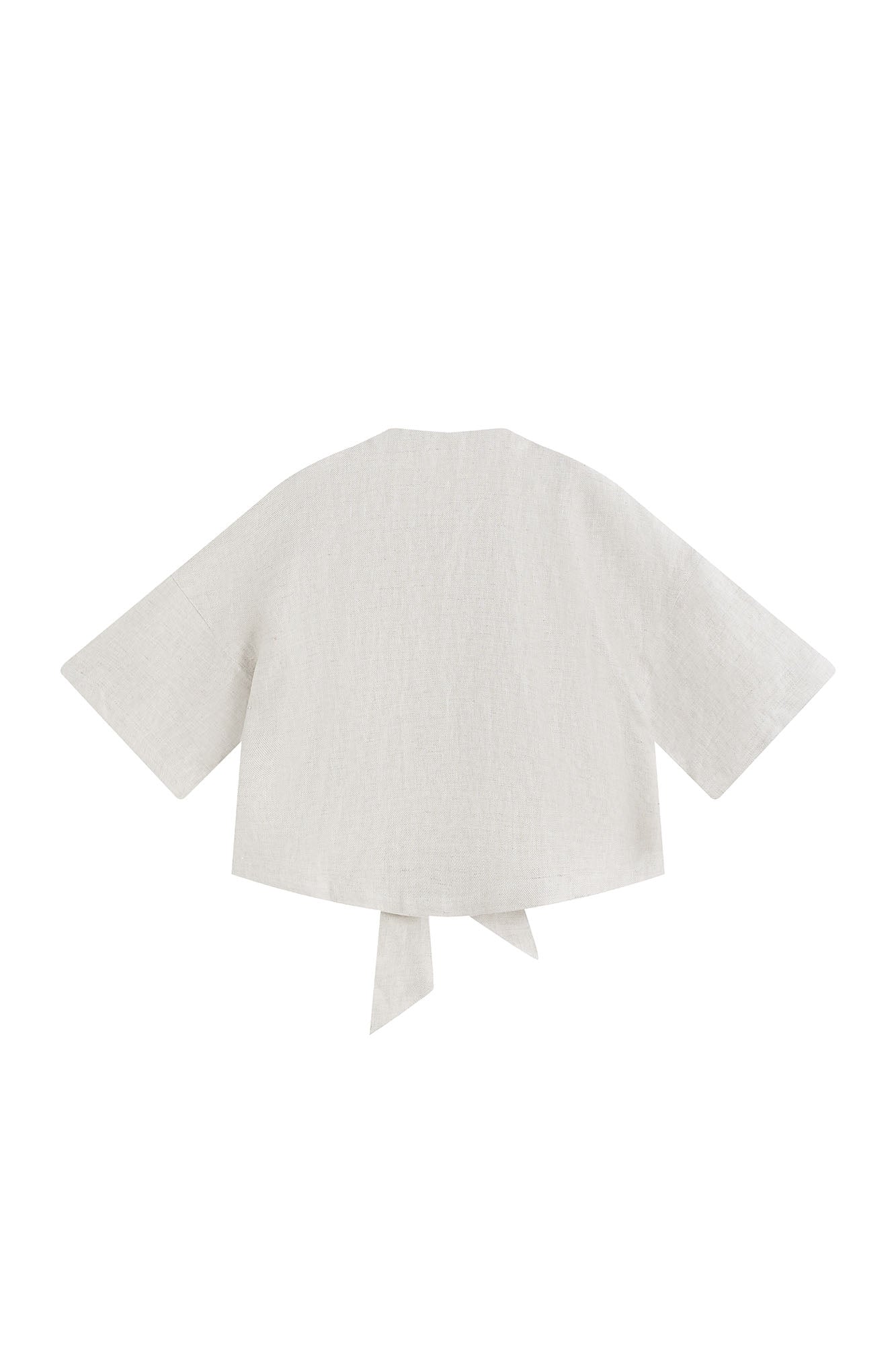 SAME FLOW Draped Linen Cocoon Shirt