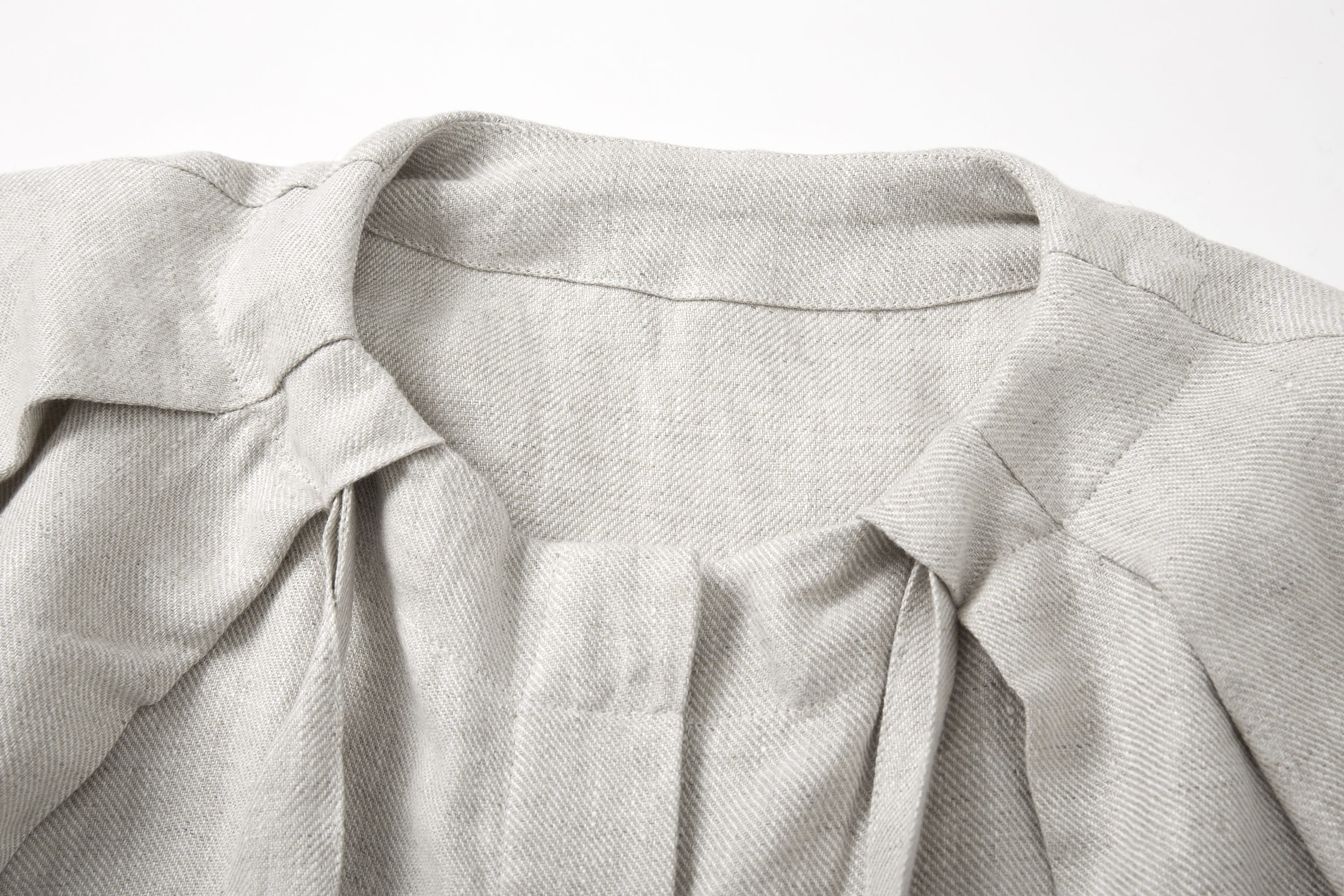SAME FLOW Draped Linen Cocoon Shirt