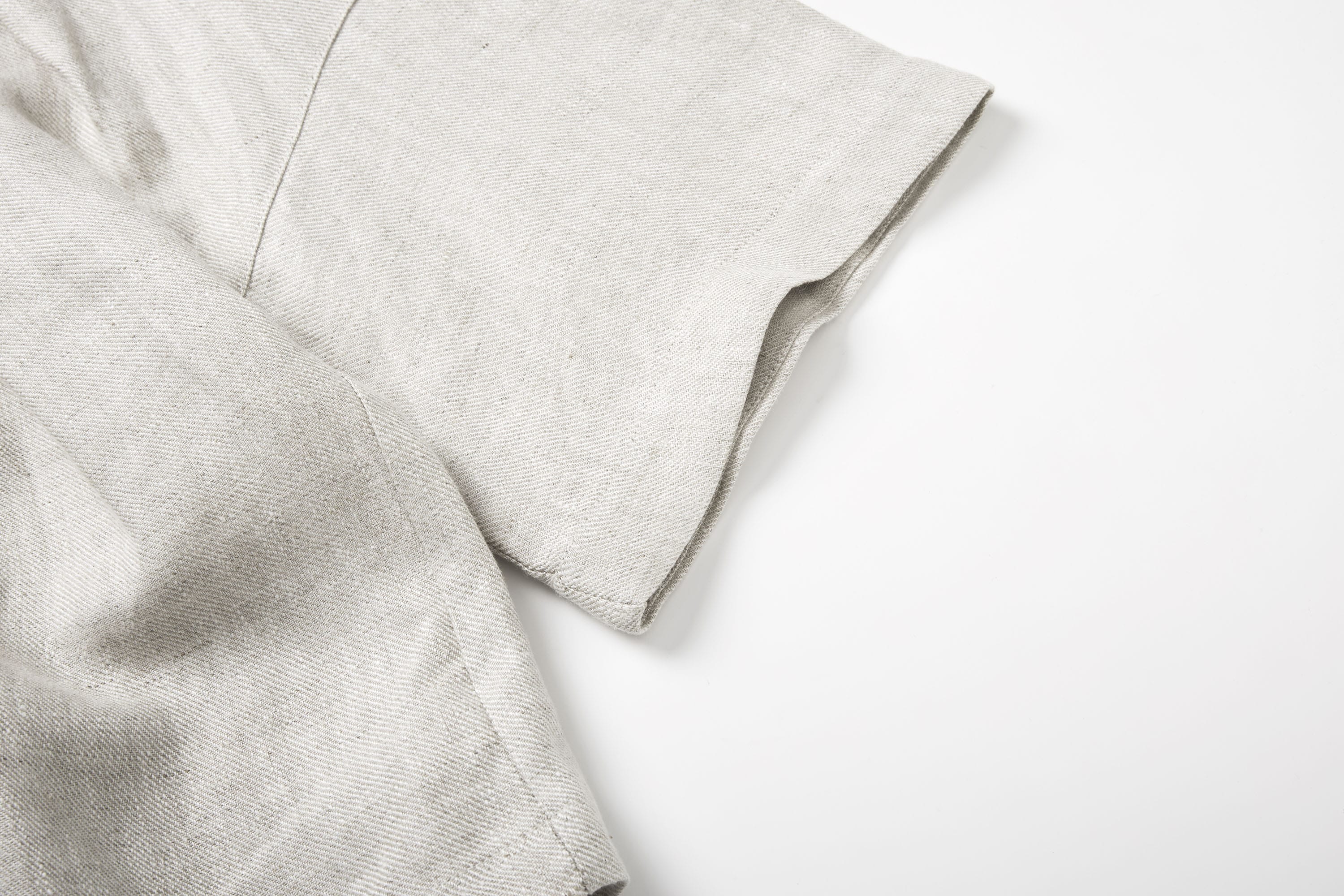 SAME FLOW Draped Linen Cocoon Shirt