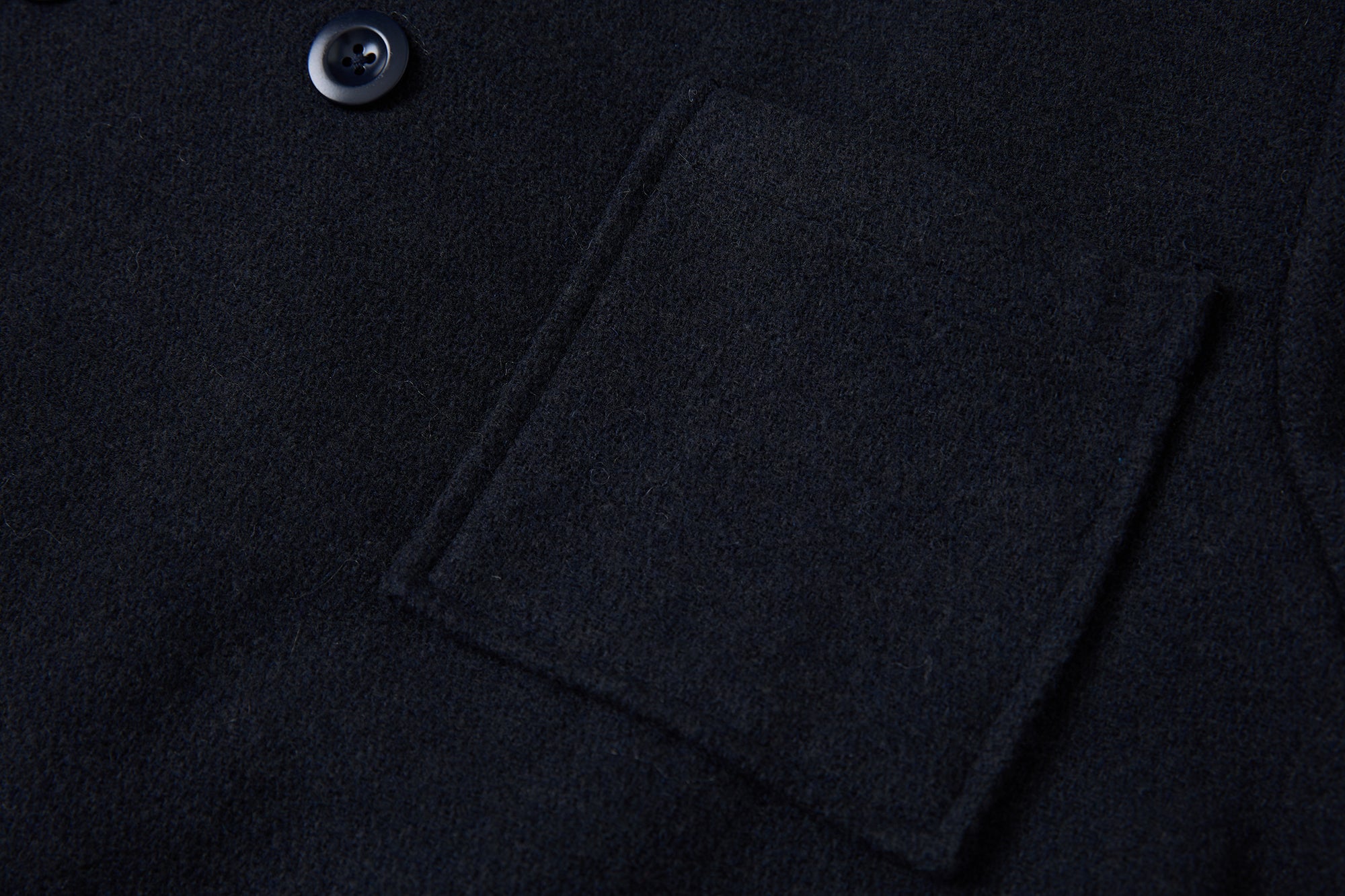 SAME FLOW Contrast Knit Collar Belt Wool-Blend Jacket