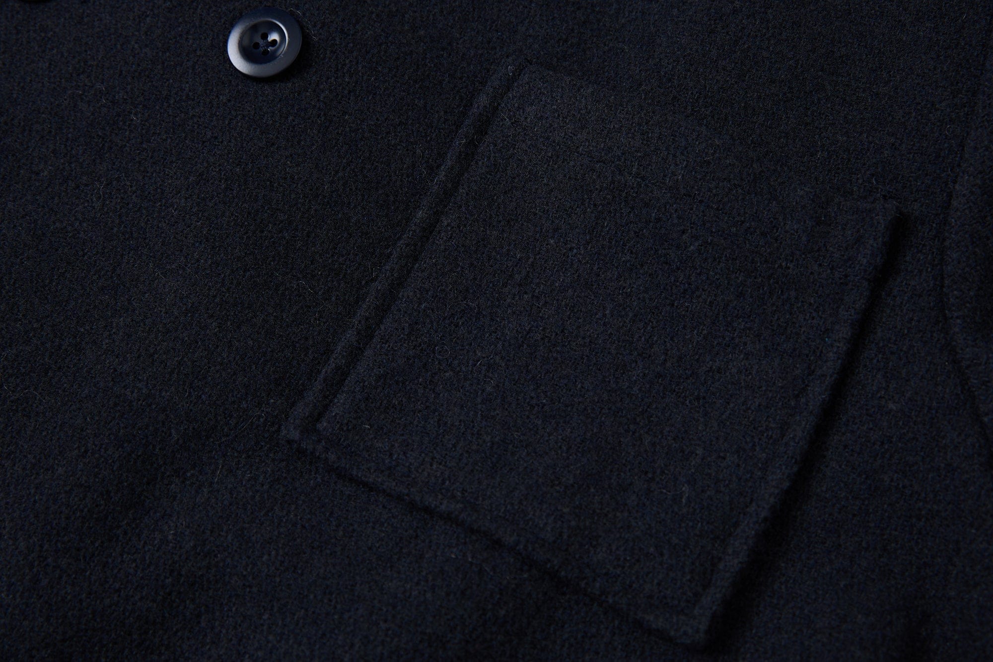 SAME FLOW Contrast Knit Collar Belt Wool-Blend Jacket