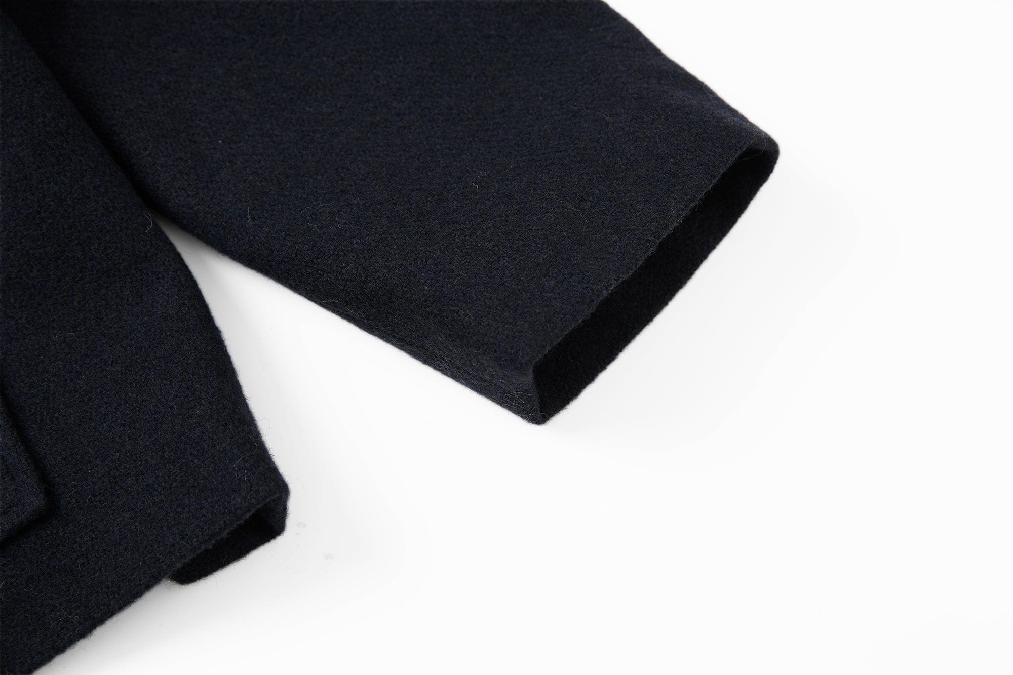 SAME FLOW Contrast Knit Collar Belt Wool-Blend Jacket