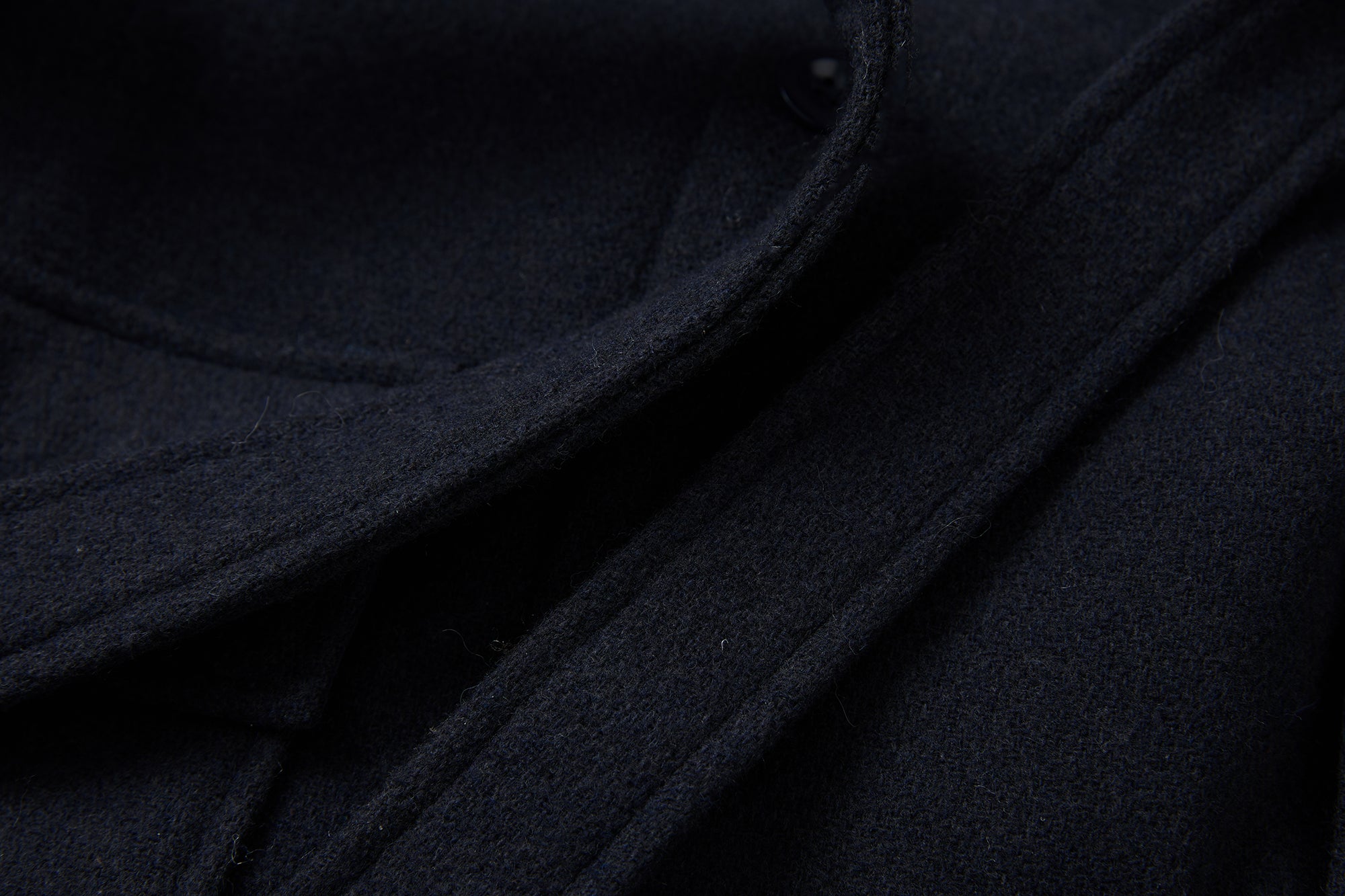 SAME FLOW Contrast Knit Collar Belt Wool-Blend Jacket