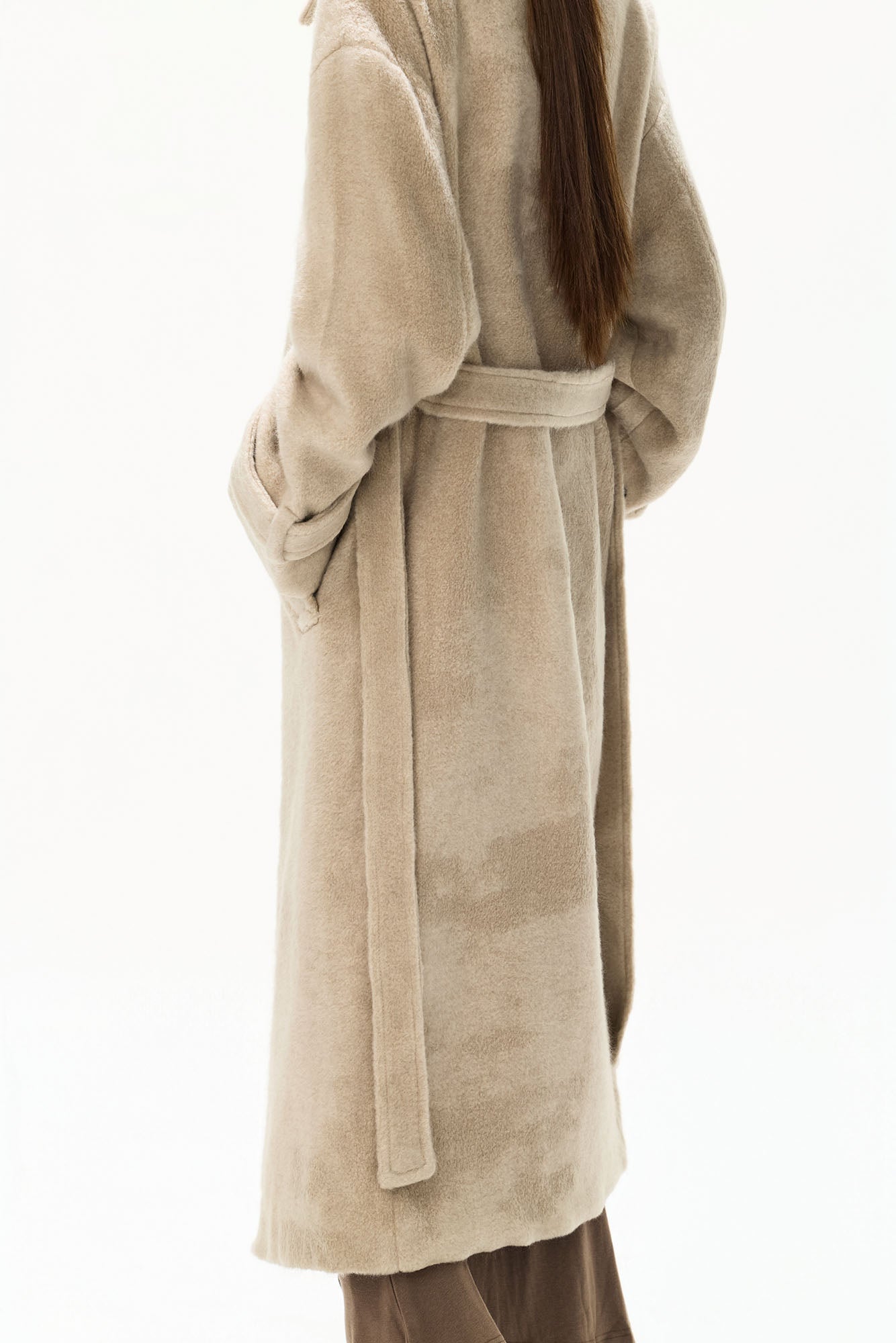 CYNR Modern Wrap Belted Oversized Coat