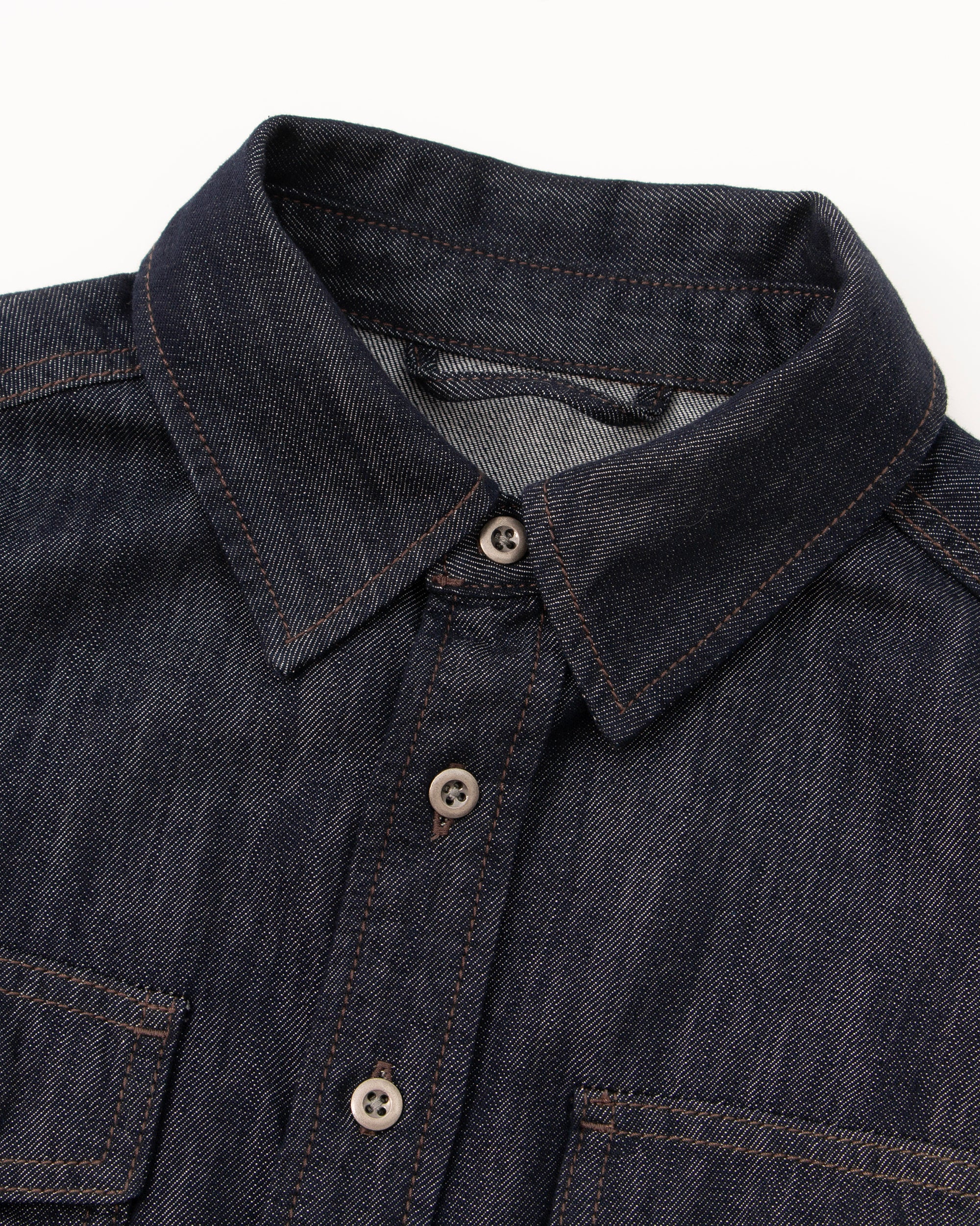 COMMAND N Cinched Waist Utility Denim Shirt Jacket