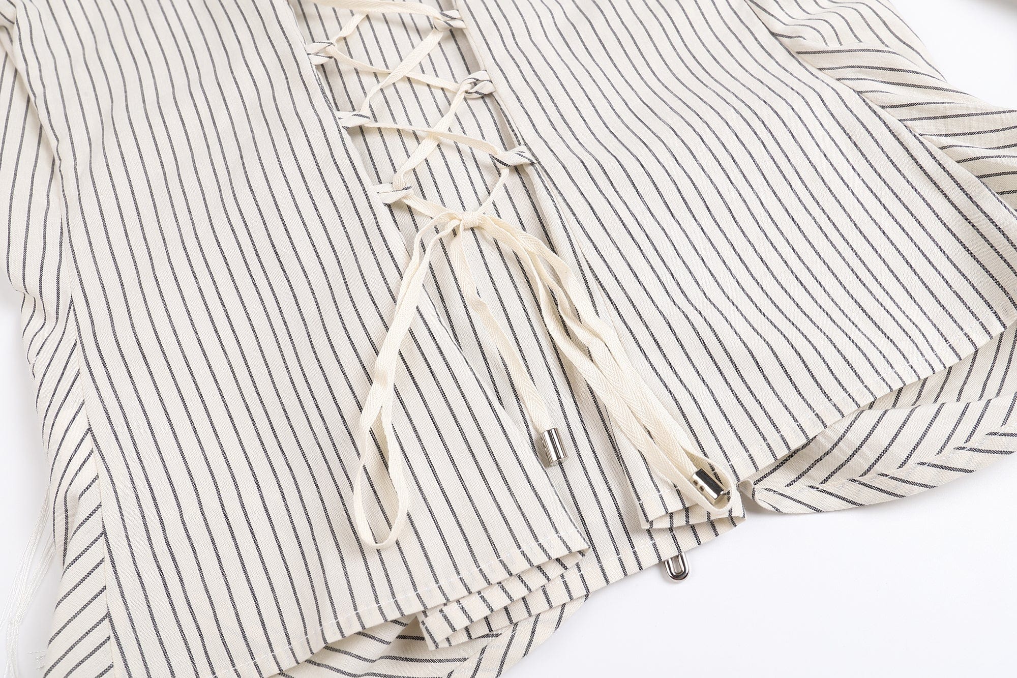 FAYCHUI Star-Embroidered Ruched Zip Shirt