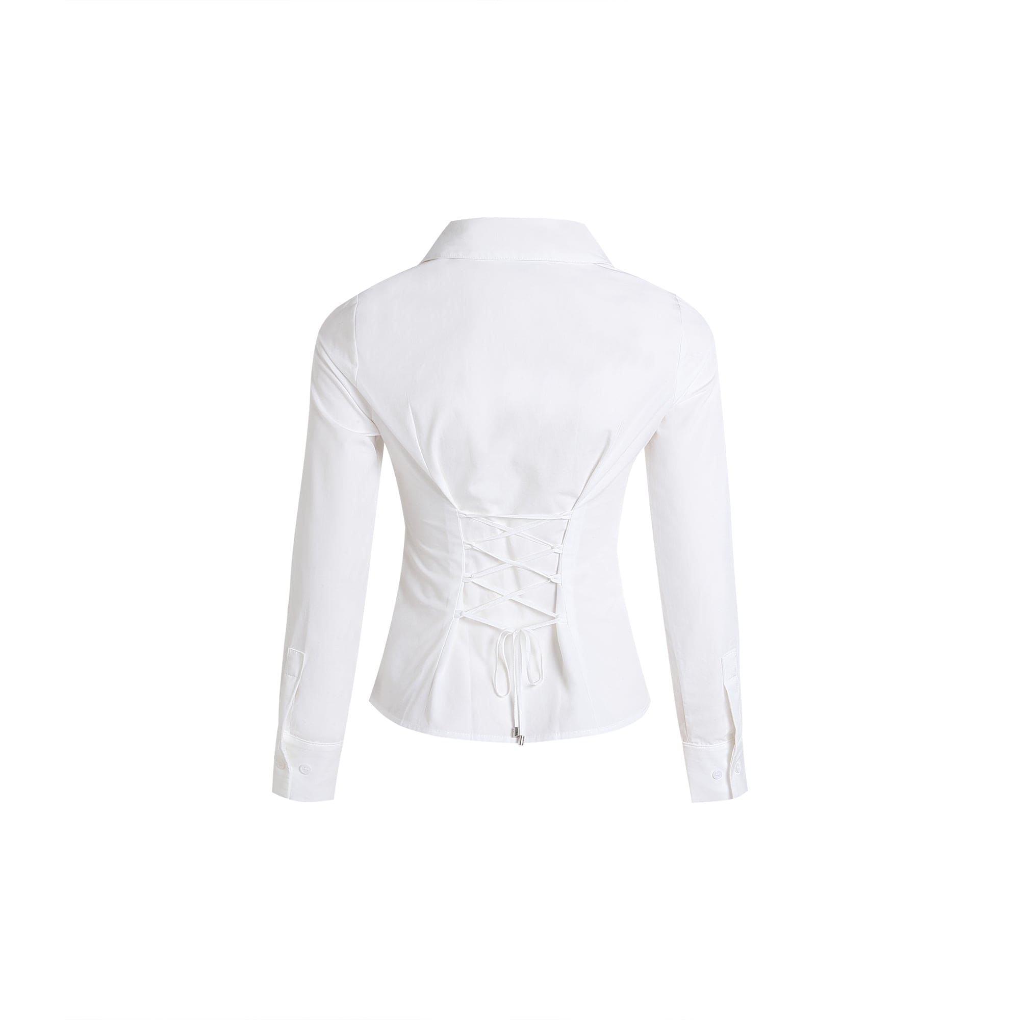 FAYCHUI Star-Embroidered Ruched Zip Shirt