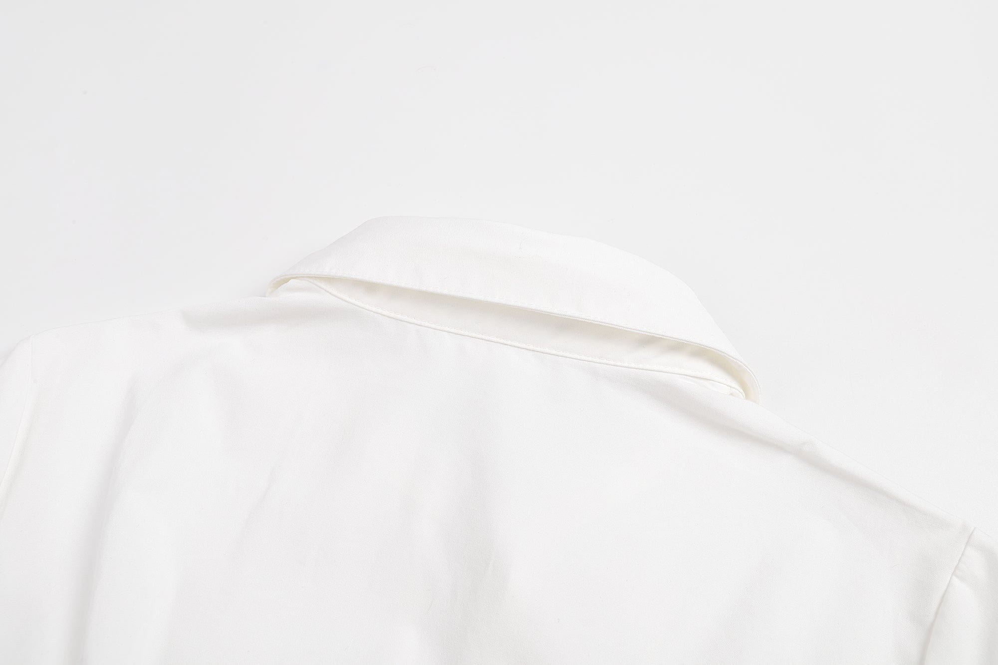 FAYCHUI Star-Embroidered Ruched Zip Shirt