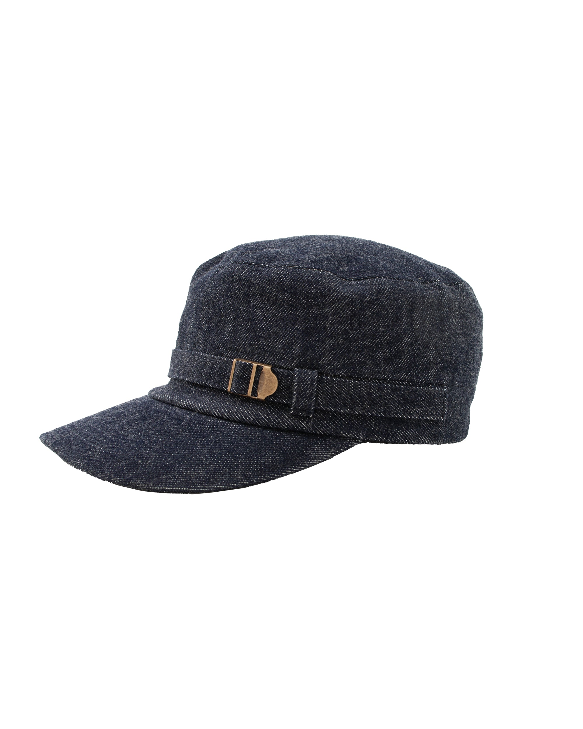 COMMAND N Raw Denim Flat-Top Utility Rider Cap