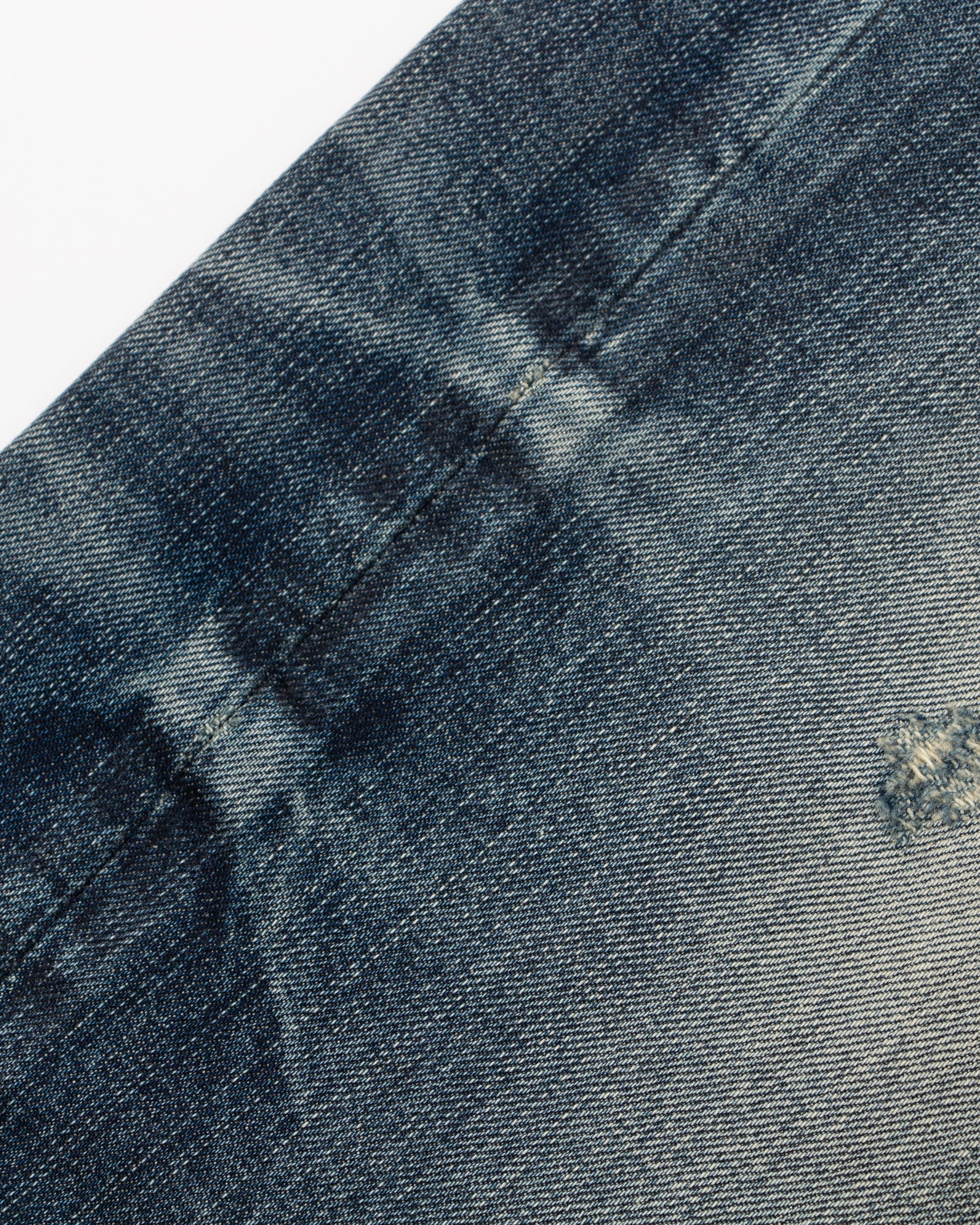 COMMAND N Washed Buckle Waist Tapered Jeans
