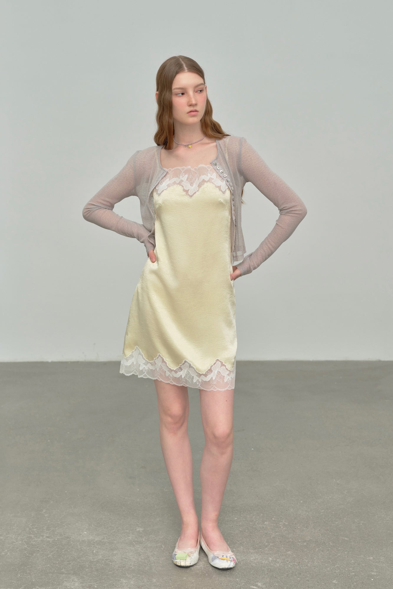 CHICCHICK Sheer Button-Up Cardigan