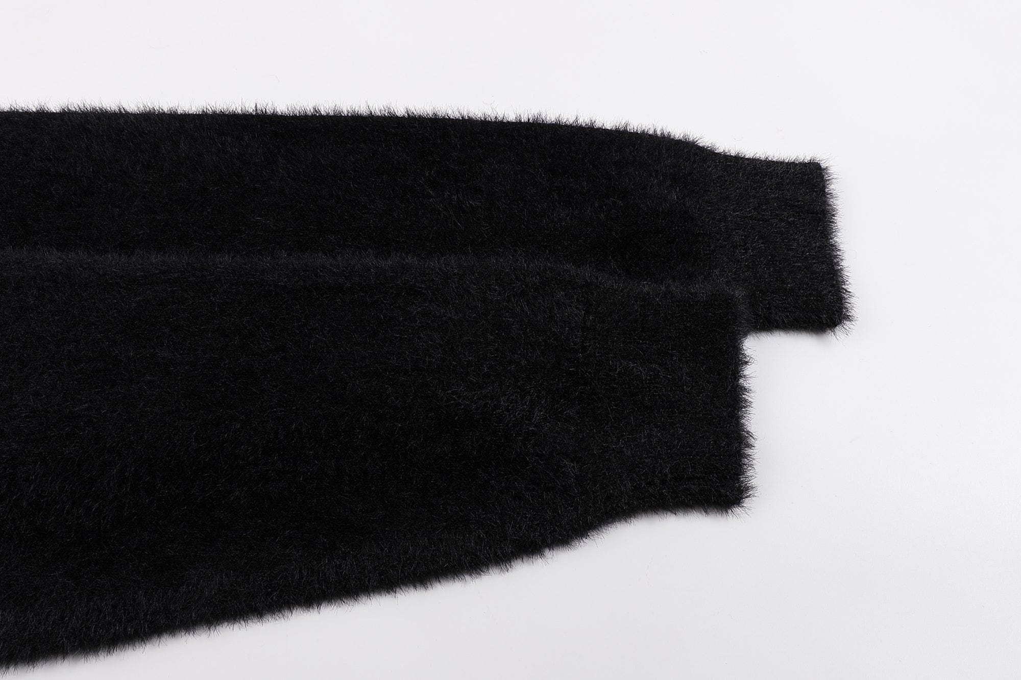 FAYCHUI Contrast Star Jacquard Fuzzy Sweater